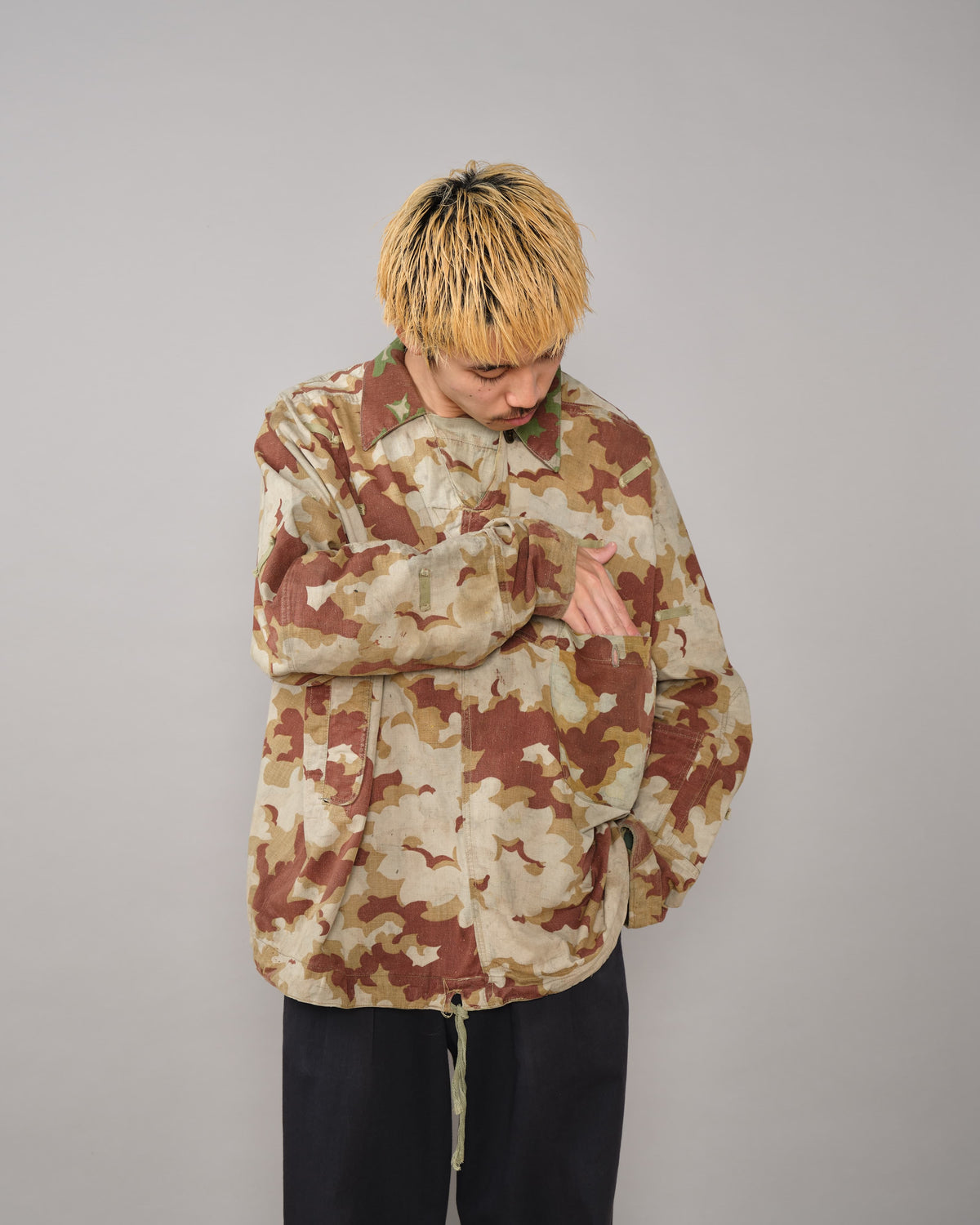 [~50's] Czechoslovakian Army Clouds Camouflage Reversible Smock "Modified"
