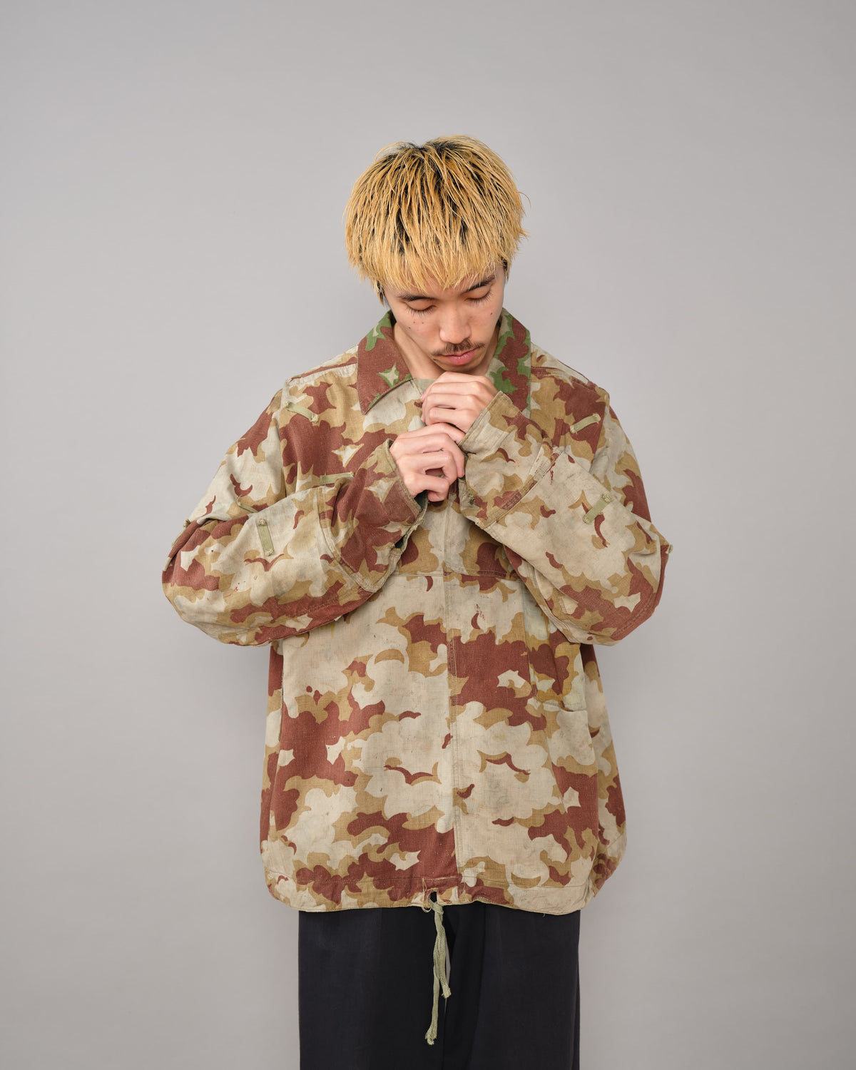 [~50's] Czechoslovakian Army Clouds Camouflage Reversible Smock "Modified"