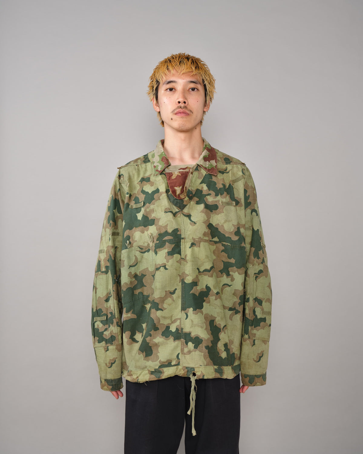 [~50's] Czechoslovakian Army Clouds Camouflage Reversible Smock "Modified"