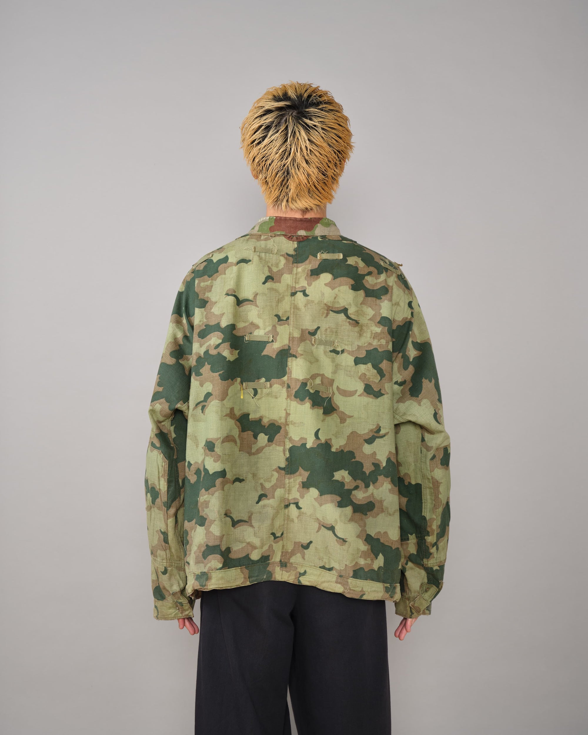 [~50's] Czechoslovakian Army Clouds Camouflage Reversible Smock "Modified"