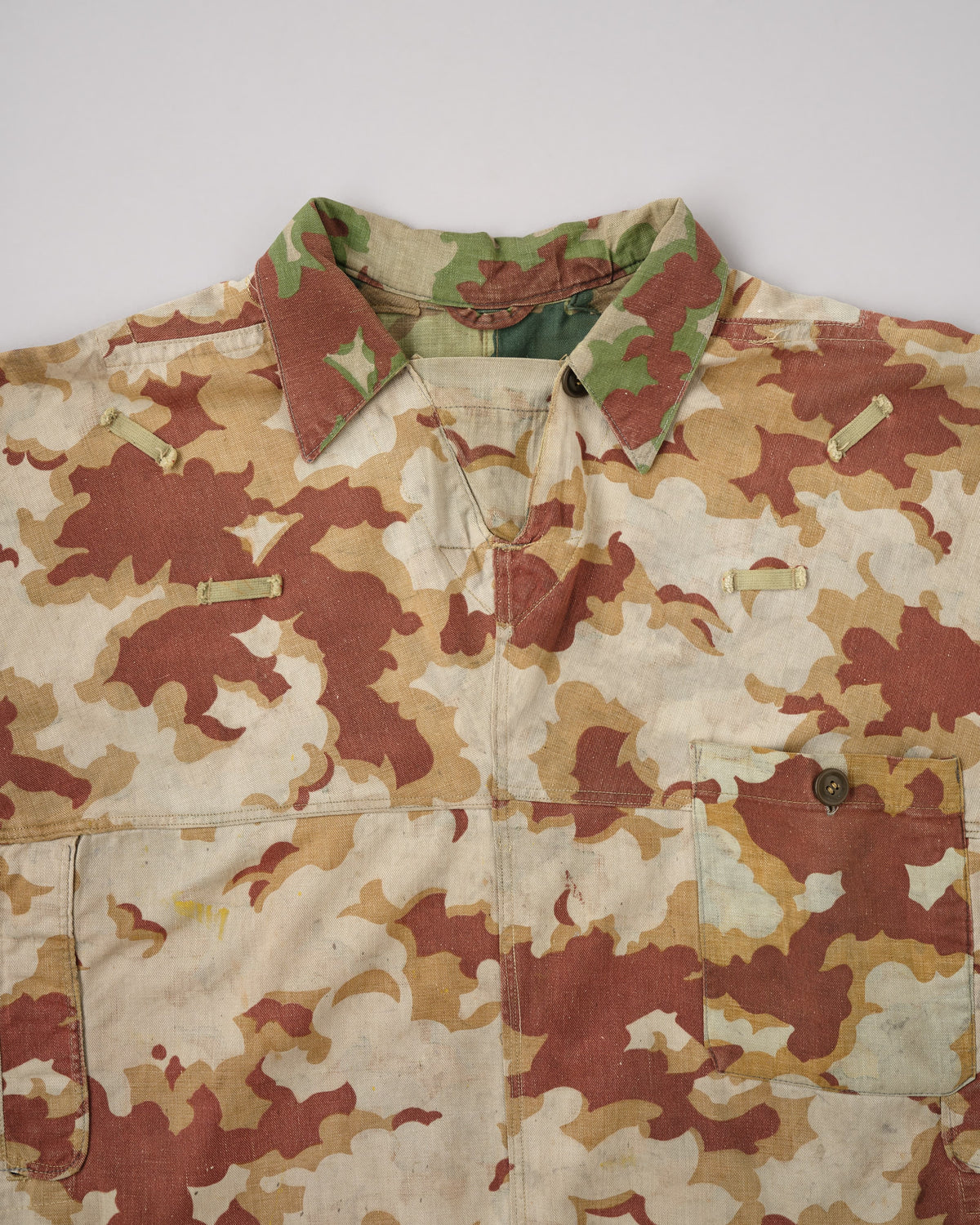 [~50's] Czechoslovakian Army Clouds Camouflage Reversible Smock "Modified"