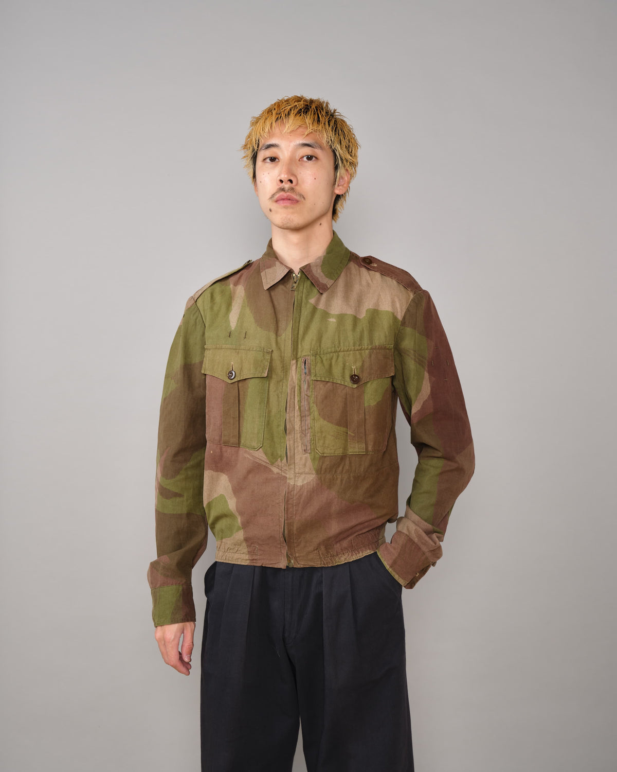 [~50's] French Army Camouflage Retailored Windproof Jacket "Algerian War"