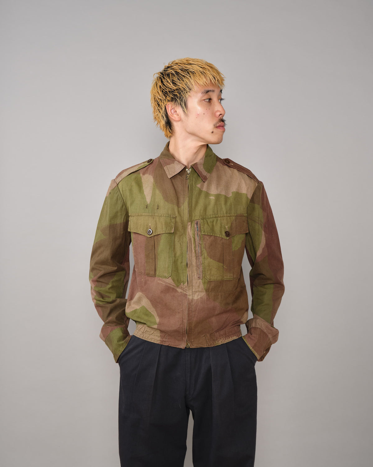 [~50's] French Army Camouflage Retailored Windproof Jacket "Algerian War"