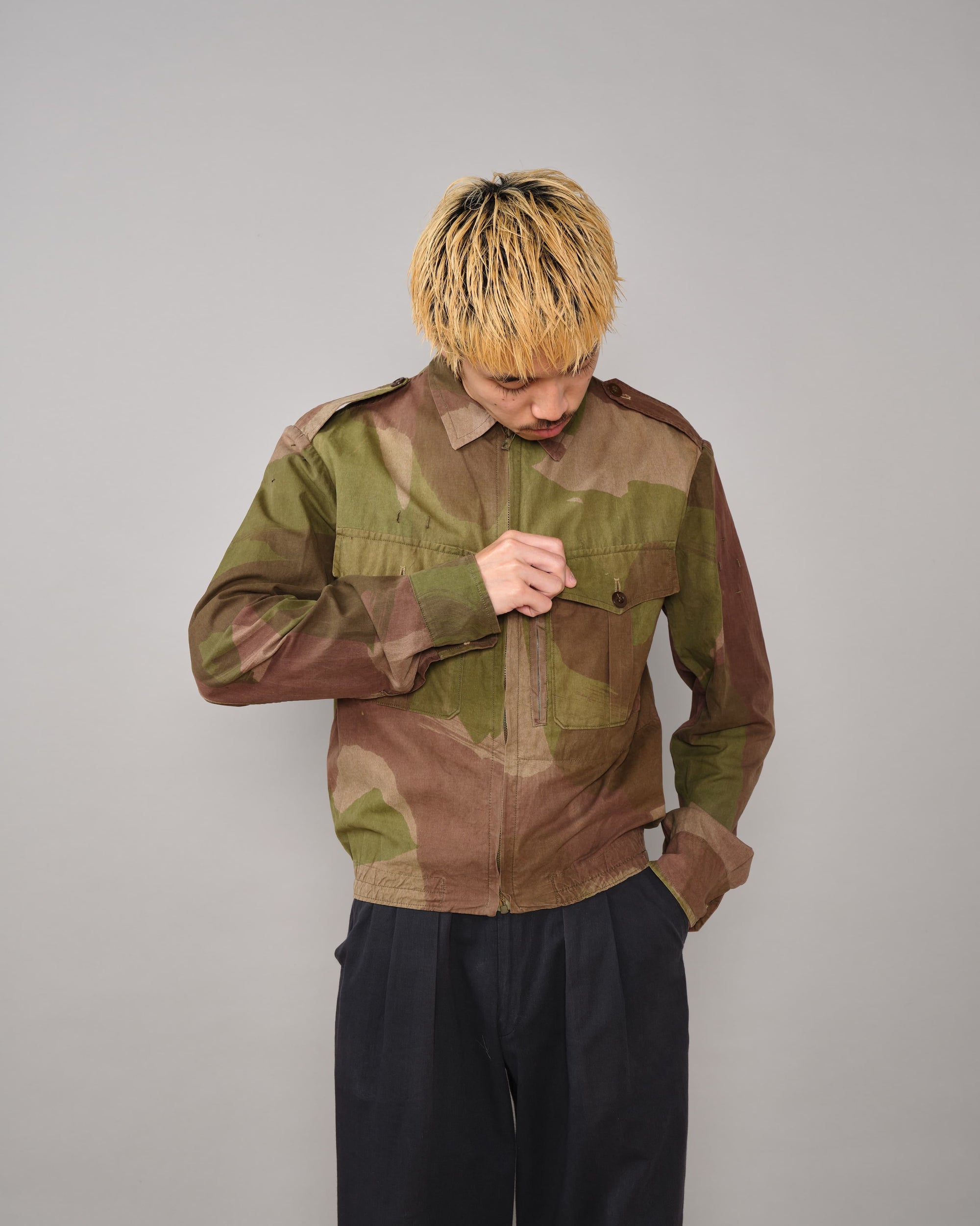 [~50's] French Army Camouflage Retailored Windproof Jacket "Algerian War"