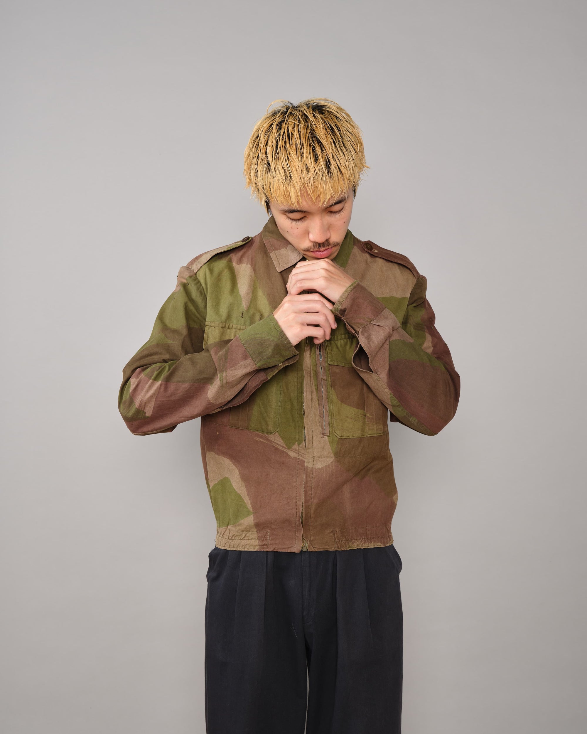 [~50's] French Army Camouflage Retailored Windproof Jacket "Algerian War"