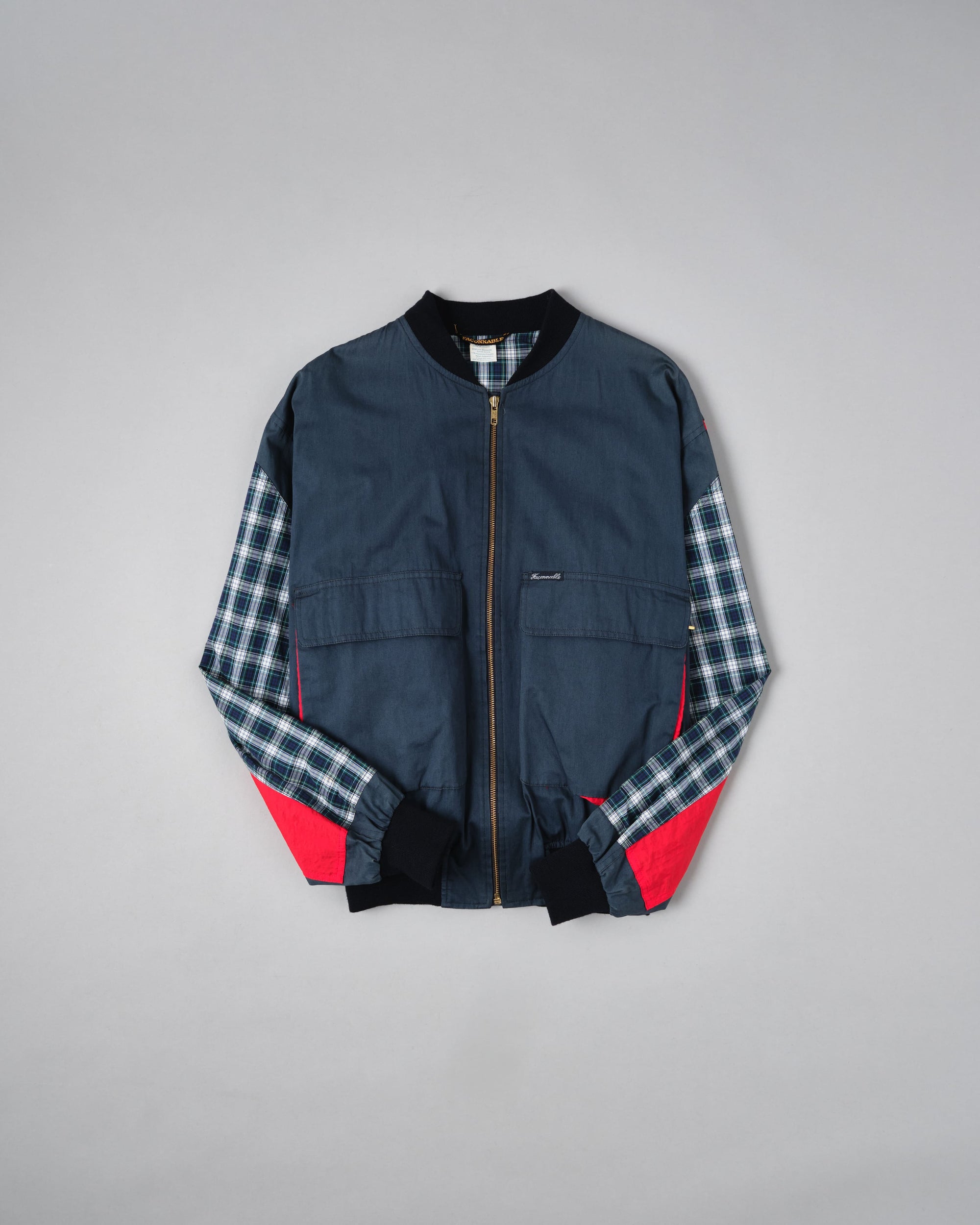 【~80's】Vintage Façonnable Cotton Nylon Crazy Pattern Blouson Size.5