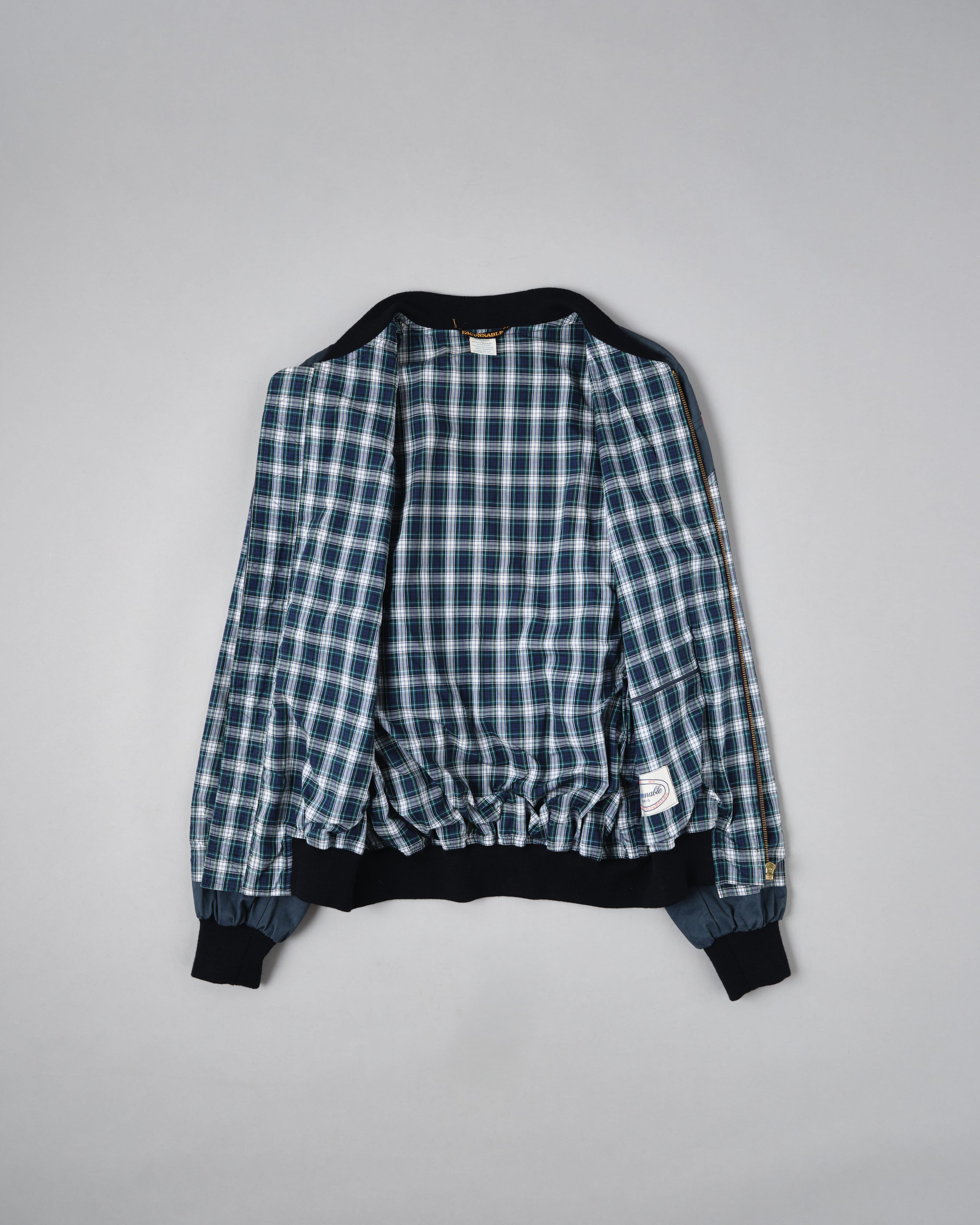 [~80's] Vintage Façonnable Cotton Nylon Crazy Pattern Blouson Size.5