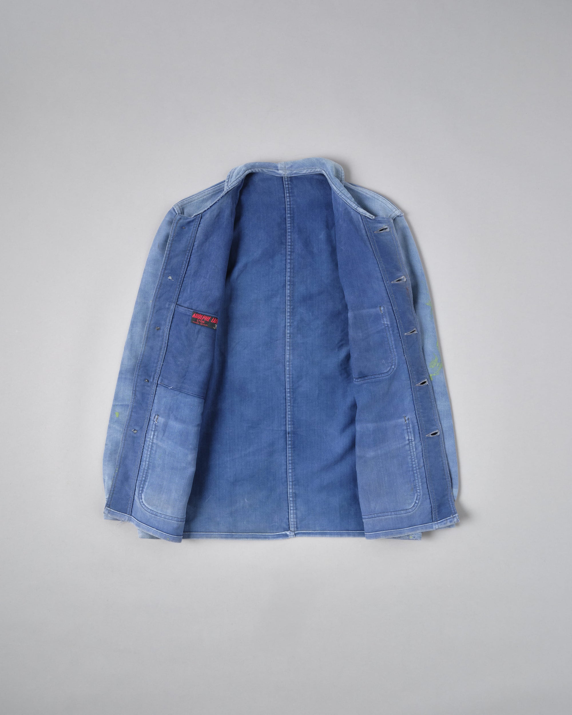 ［~40's］French Vintage Blue Moleskin Work Jacket "Adolphe Lafont"