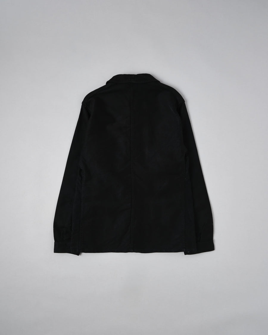 ［~40's］French Vintage Black Moleskin Work Jacket "Vulcain" 전체 사진