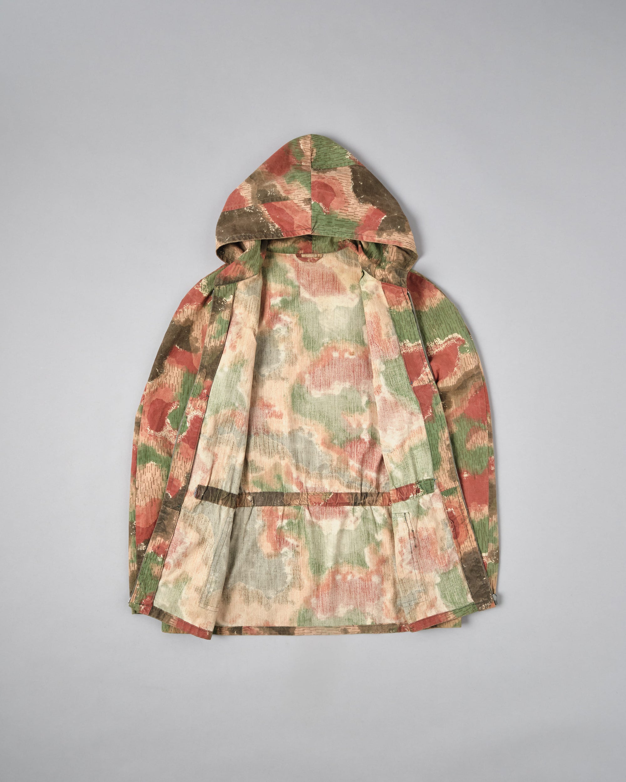［~60's］Czechoslovakian Army Sumpfmuster Pattern Camouflage Raglan Sleeve Zip Up Hooded Jacket "Localmade"
