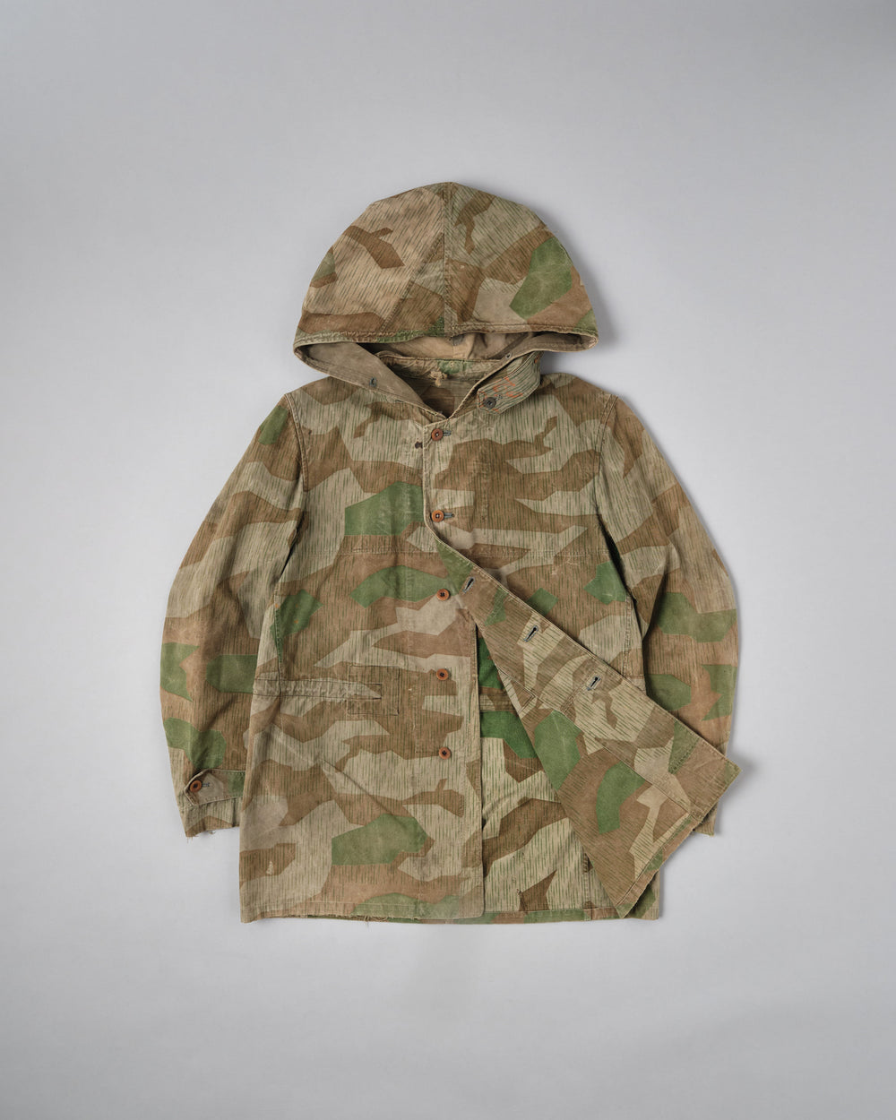［~40's］WWII German Army Splinter Camouflage Hooded Jacket "Localmade" "Wehrmacht"