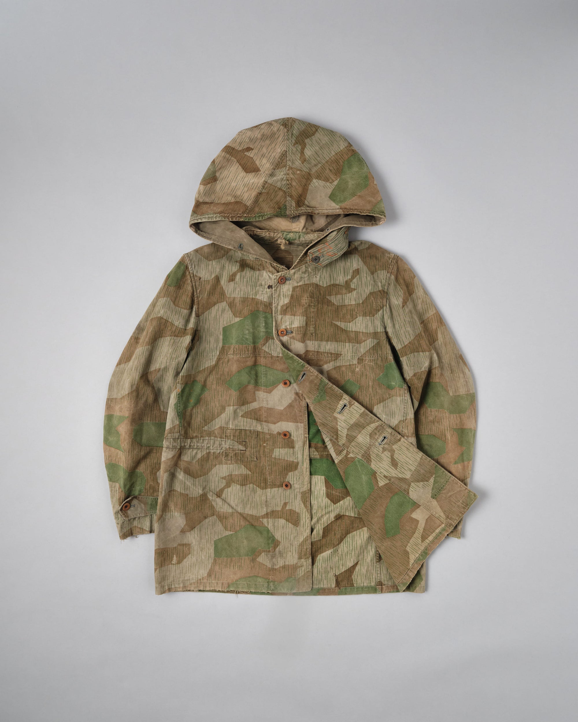 ［~40's］WWII German Army Splinter Camouflage Hooded Jacket "Localmade" "Wehrmacht"