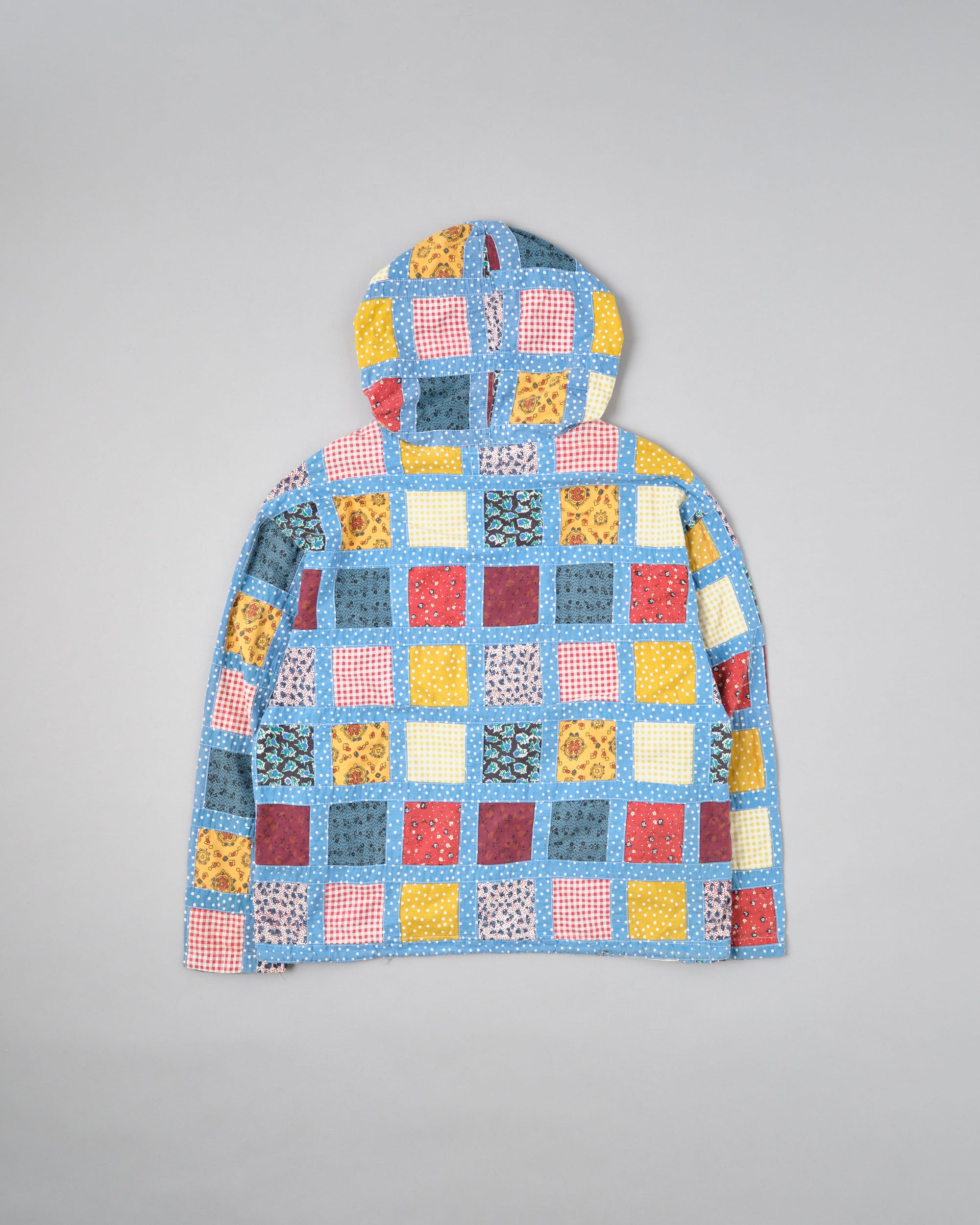 ［~90’s］Old NAF NAF Various Patterned Patchwork Zip Up Hooded Jacket