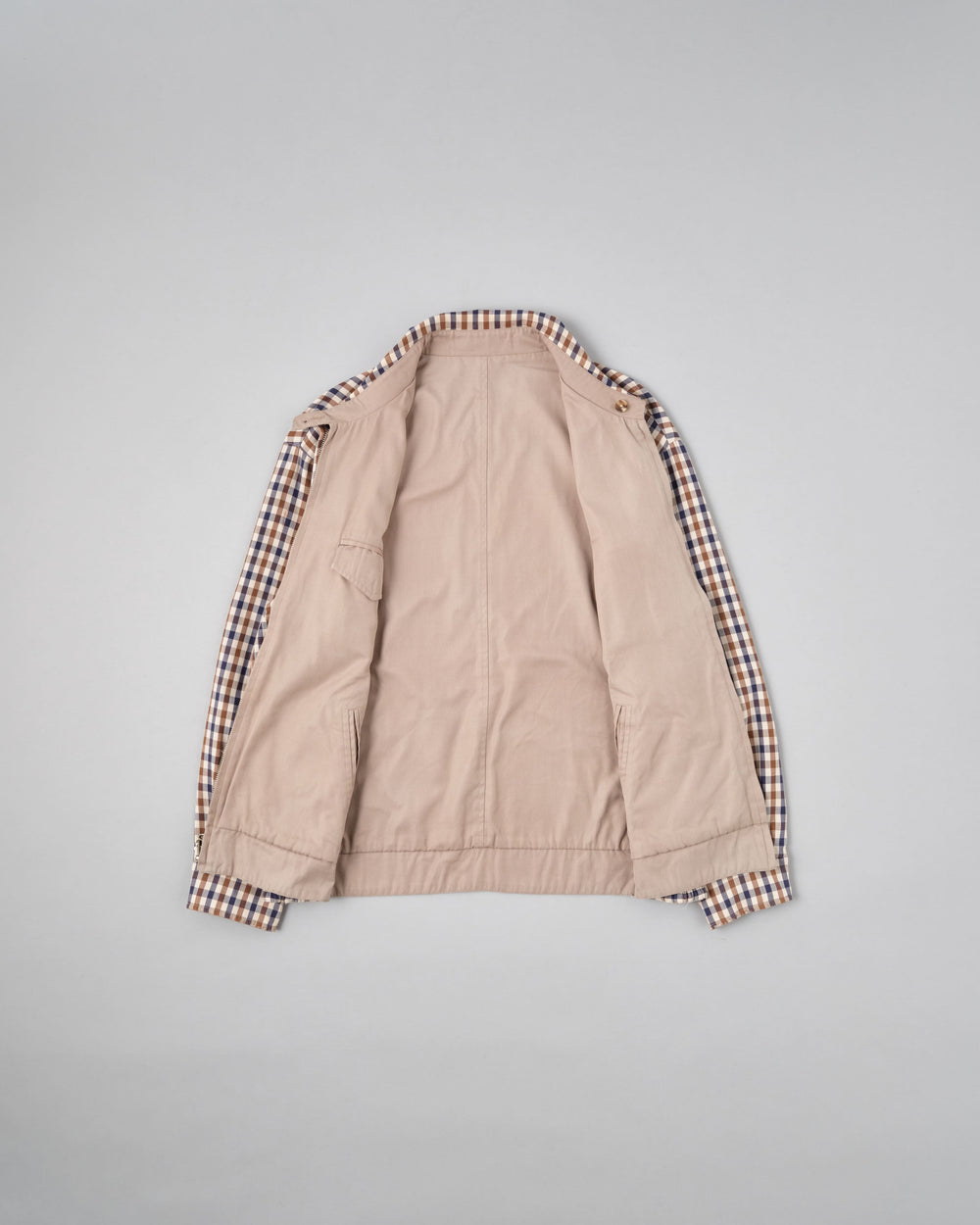 ［~00's］Old Aquascutum Club Check Reversible Harrington Jacket Size.M