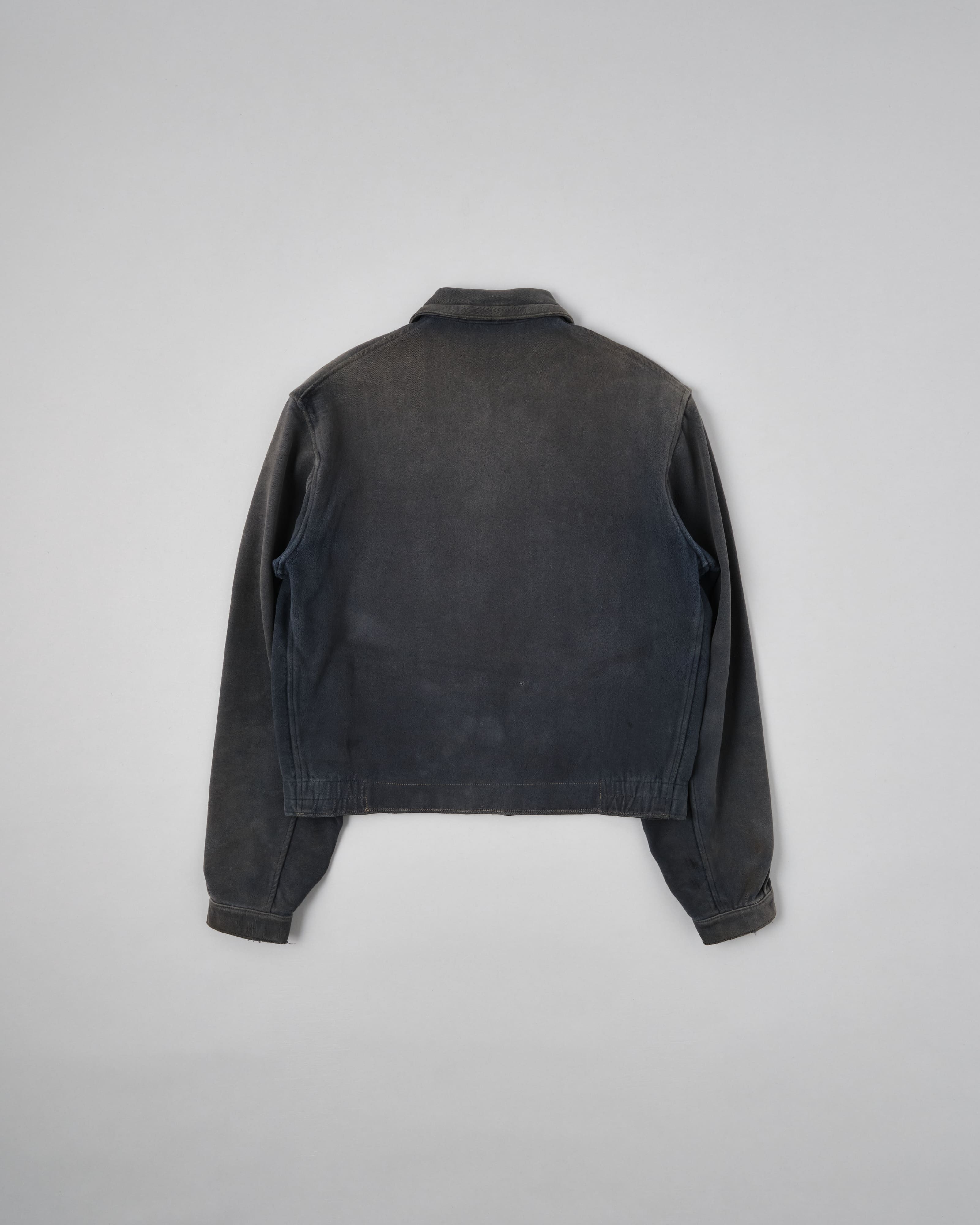 40's] French Vintage Dark Navy Peachskin Cyclist Jacket
