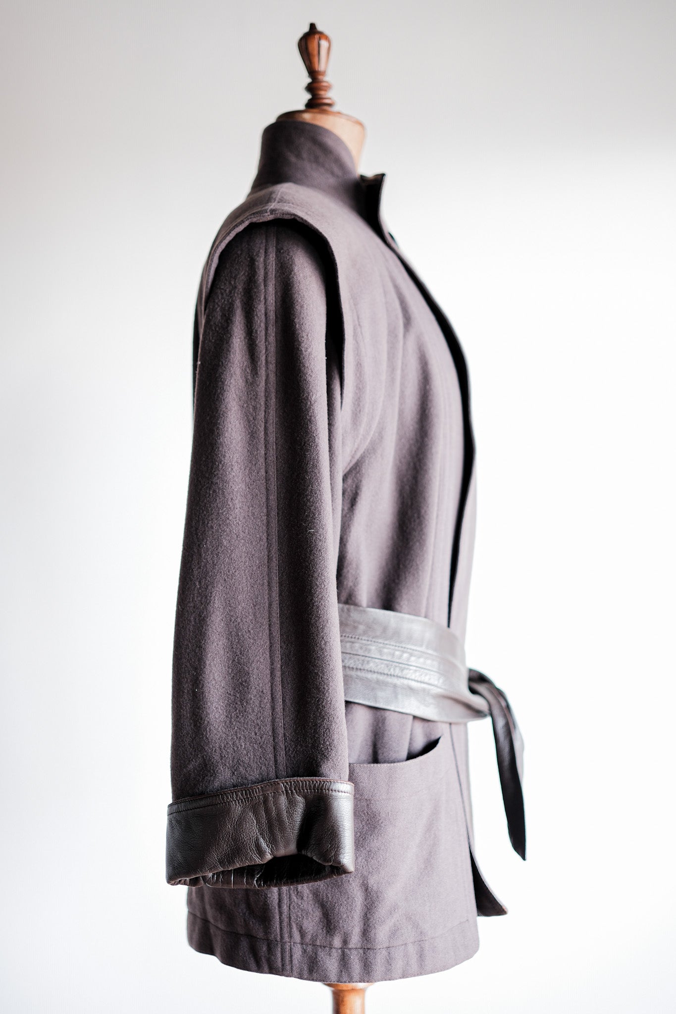 ［~80's］Old Gucci Wool Leather Jacket Size.42