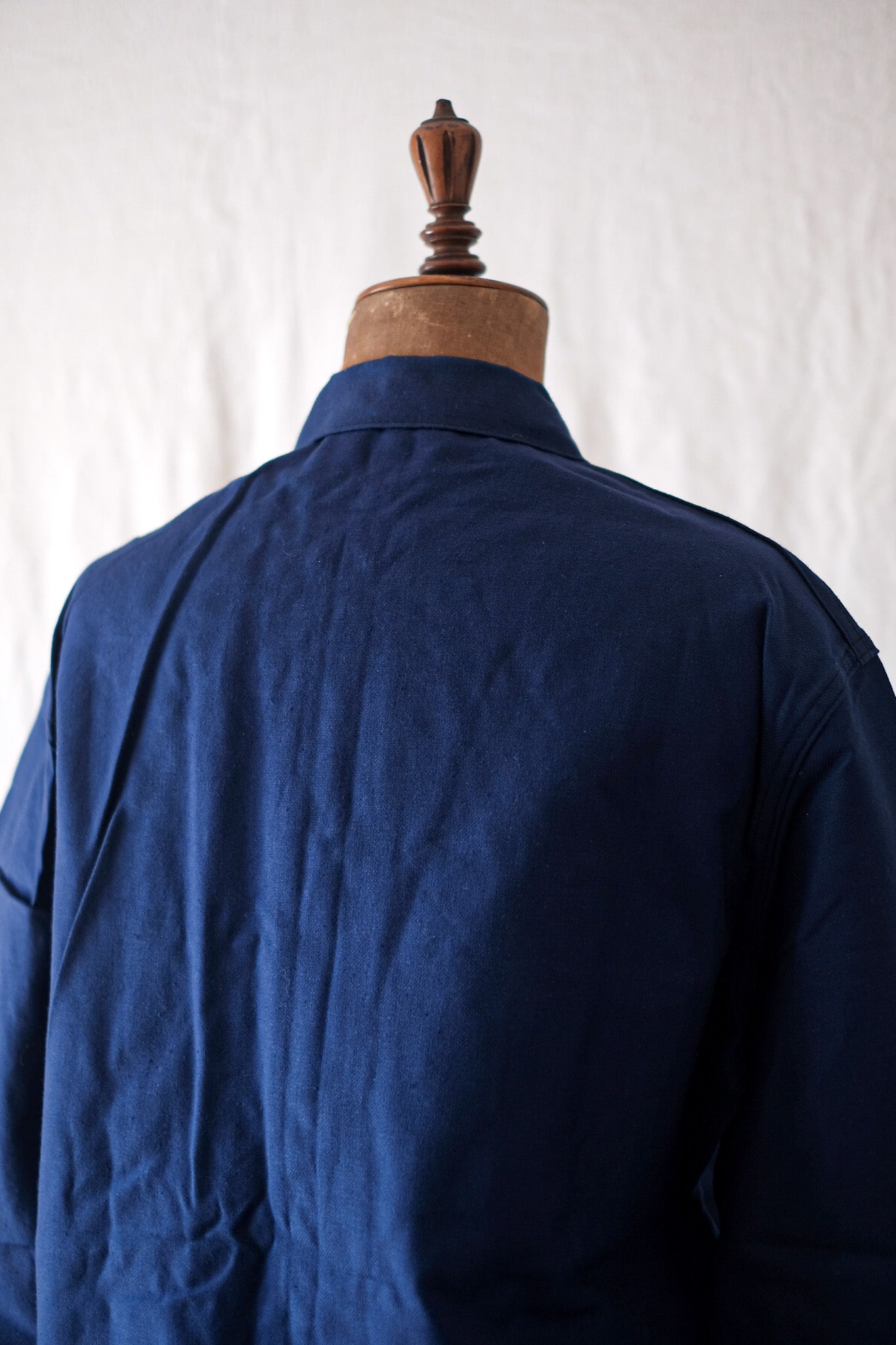 [~ 50's] French Vintage Blue Cotton Twil Work Jacket "Le Mont Stock" "Dead Stock"