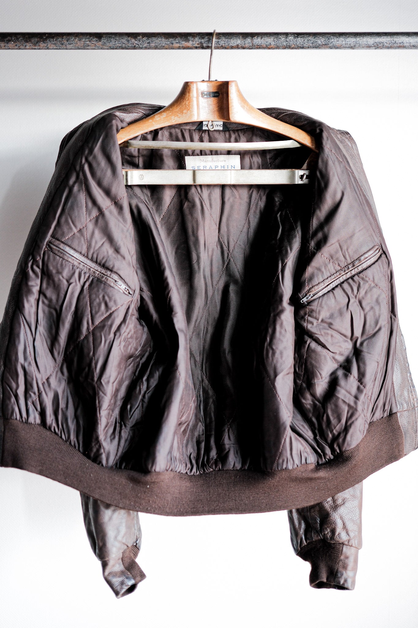 ［~90's］Old SERAPHIN Leather Jacket Size.52