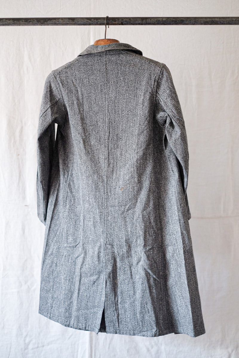 【~40's】French Vintage Black Chambray Work Coat