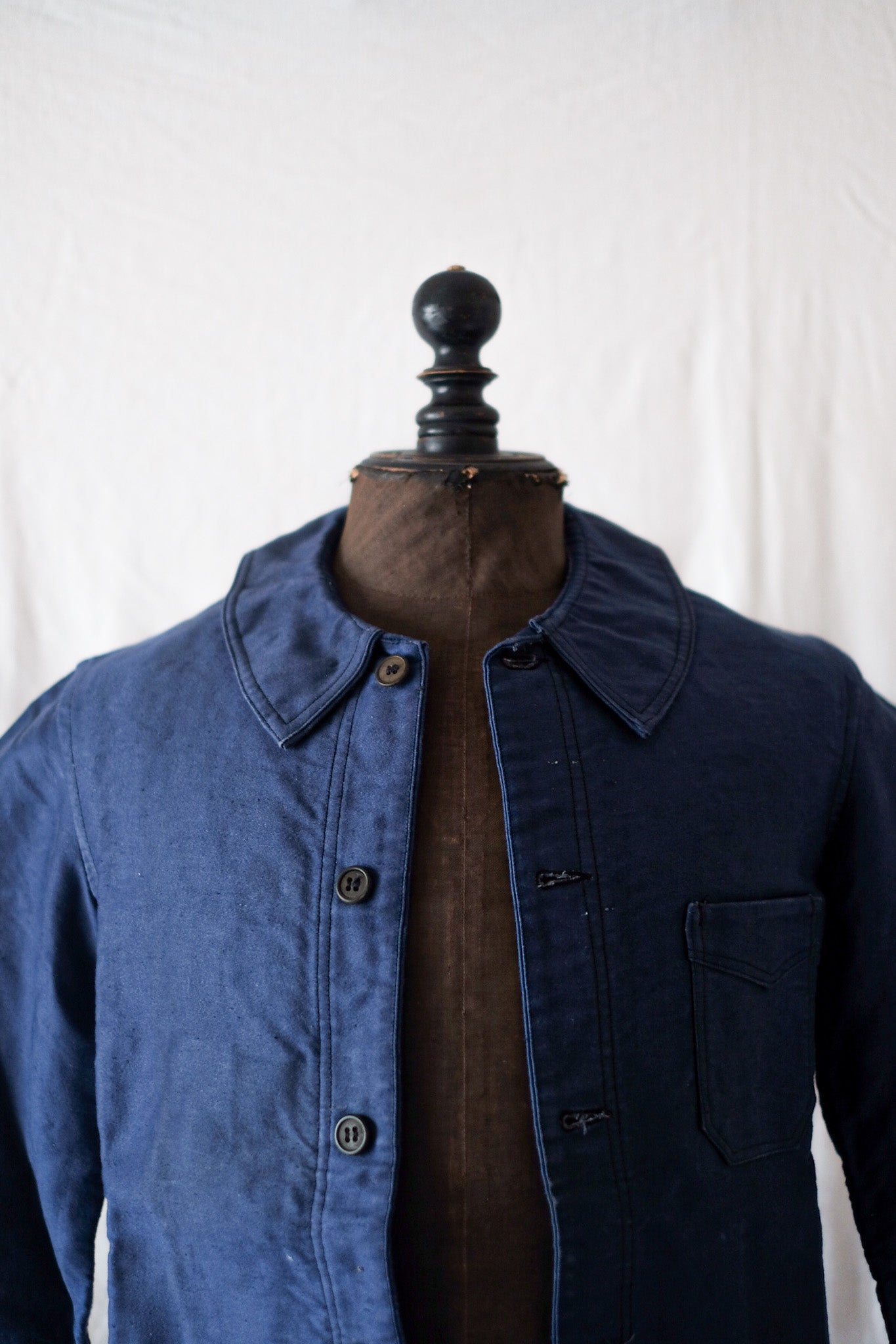 [~ 30 '] Le Sanglier Blue Moleskin Work Jacket "Dead Stock"