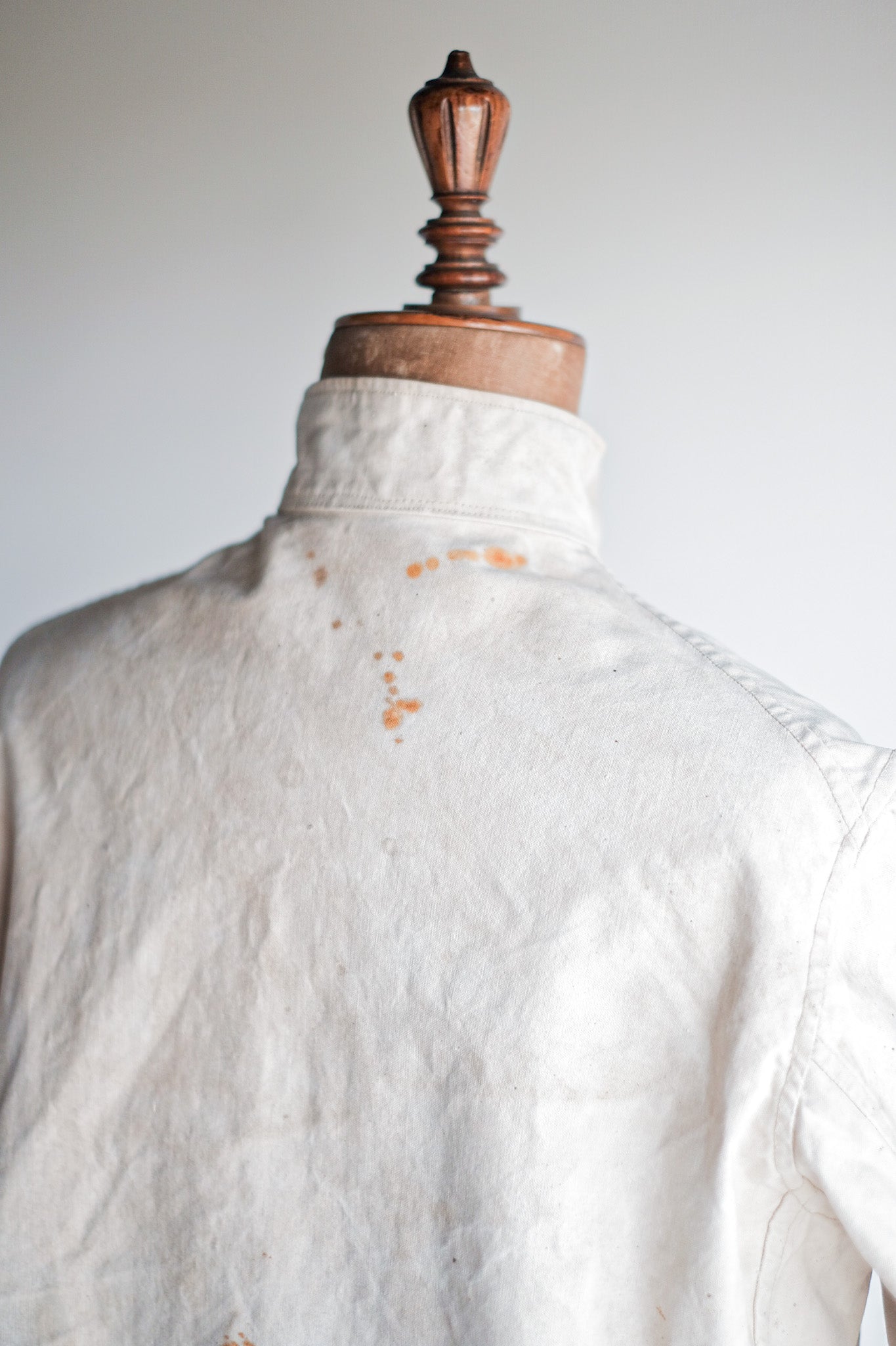 ［~30's］French Vintage Stand Collar Linen Jacket
