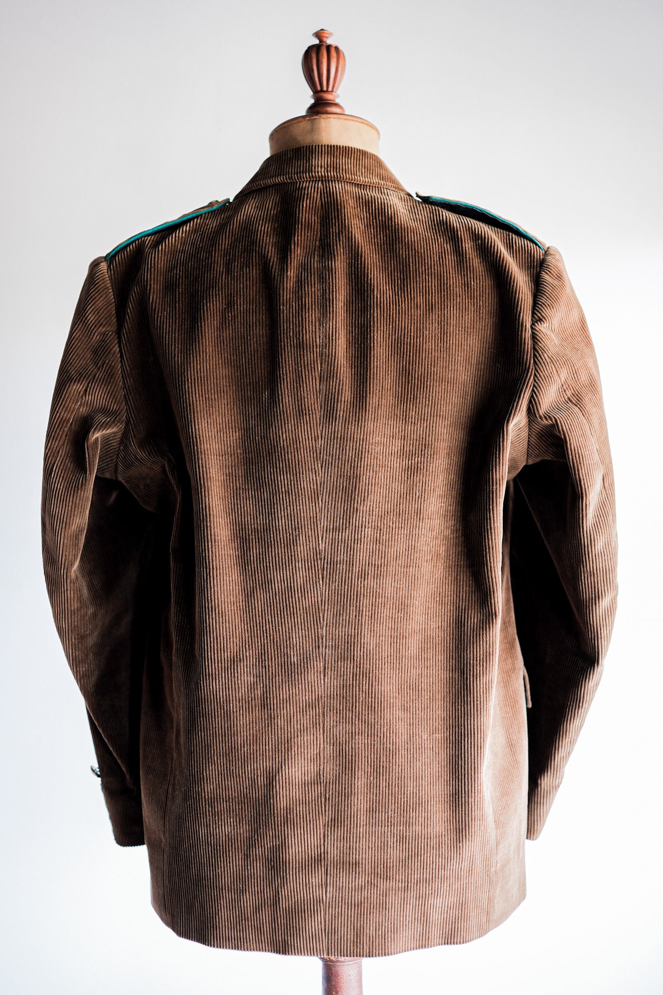 [〜30年代]意大利軍隊雙胸棕色燈芯絨夾克“死庫存”