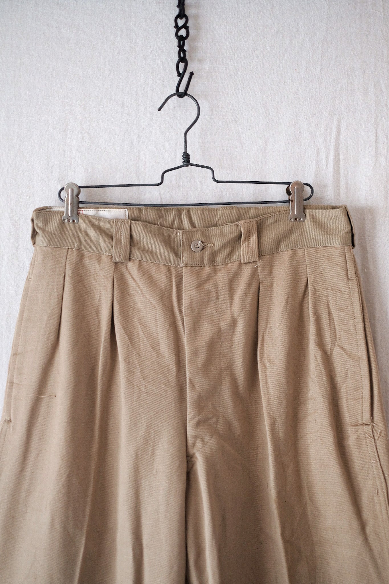 [〜60年代]法國軍隊M52 Chino褲子的大小。21“死股”