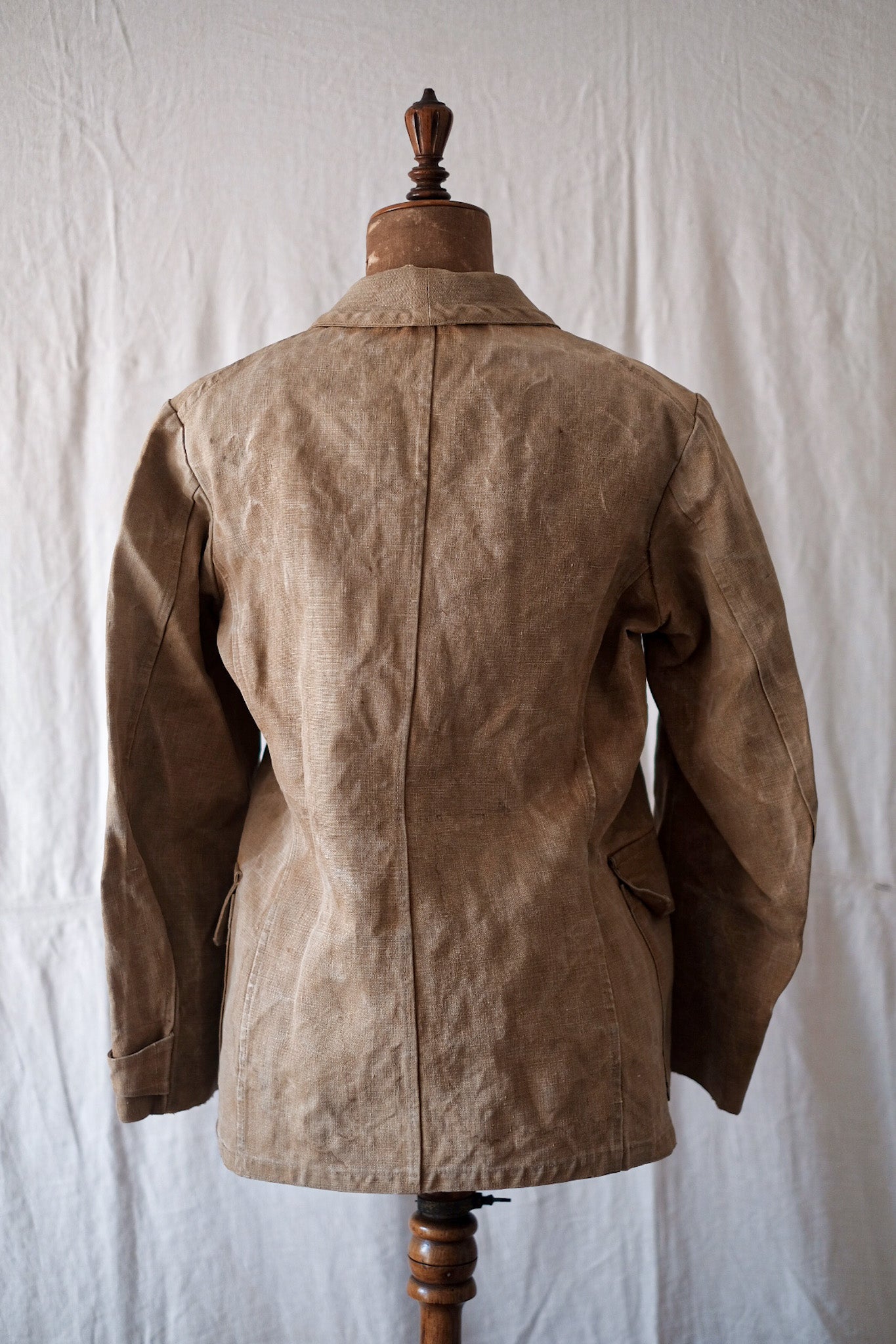 【~20's】French Vintage Linen Hunting Jacket & Jodhpurs "Set Up"