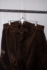 【~30's】French Vintage Brown Corduroy Work Pants "CREPIER"
