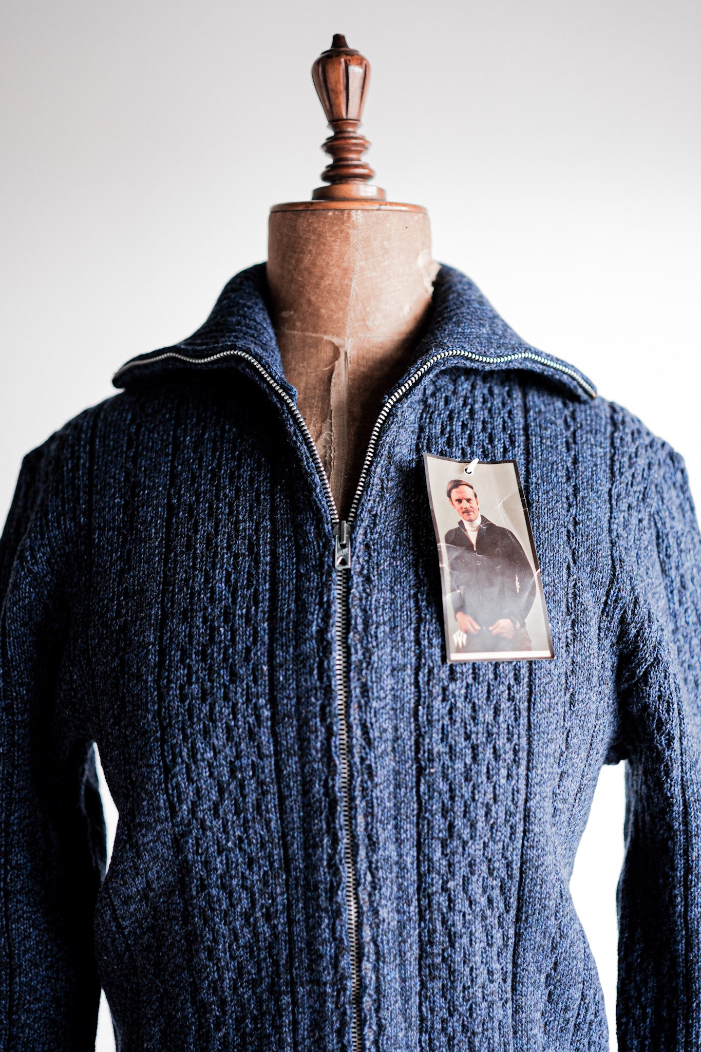［~60's］French Vintage Full Zip Wool Cardigan "Dead Stock"