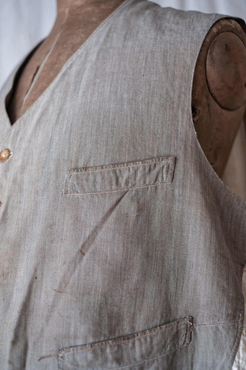 [~ 30's] French Vintage Cotton Gilet
