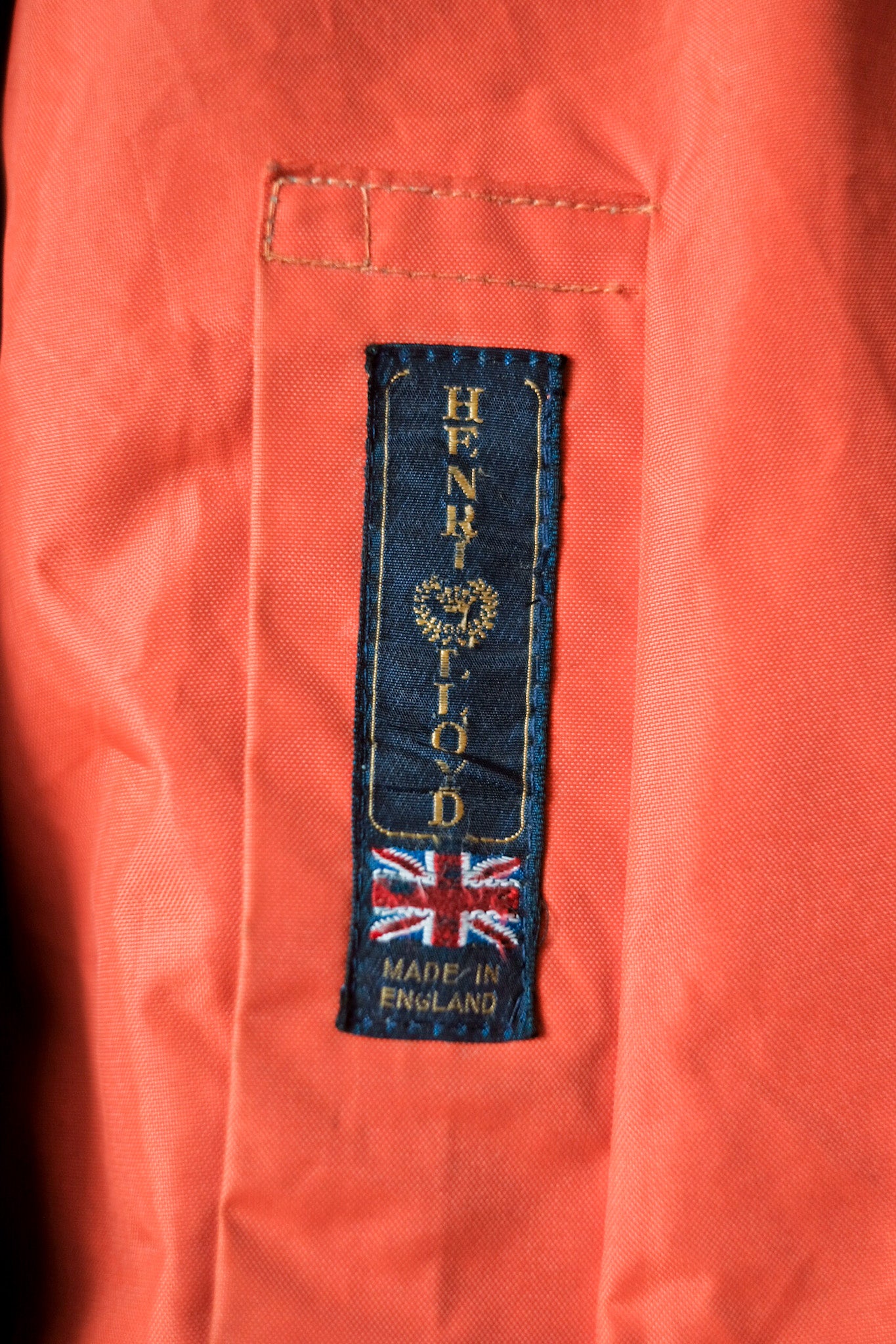 [~ 60 년대] 영국 빈티지 오렌지 나일론 재킷 "헨리-로이드"