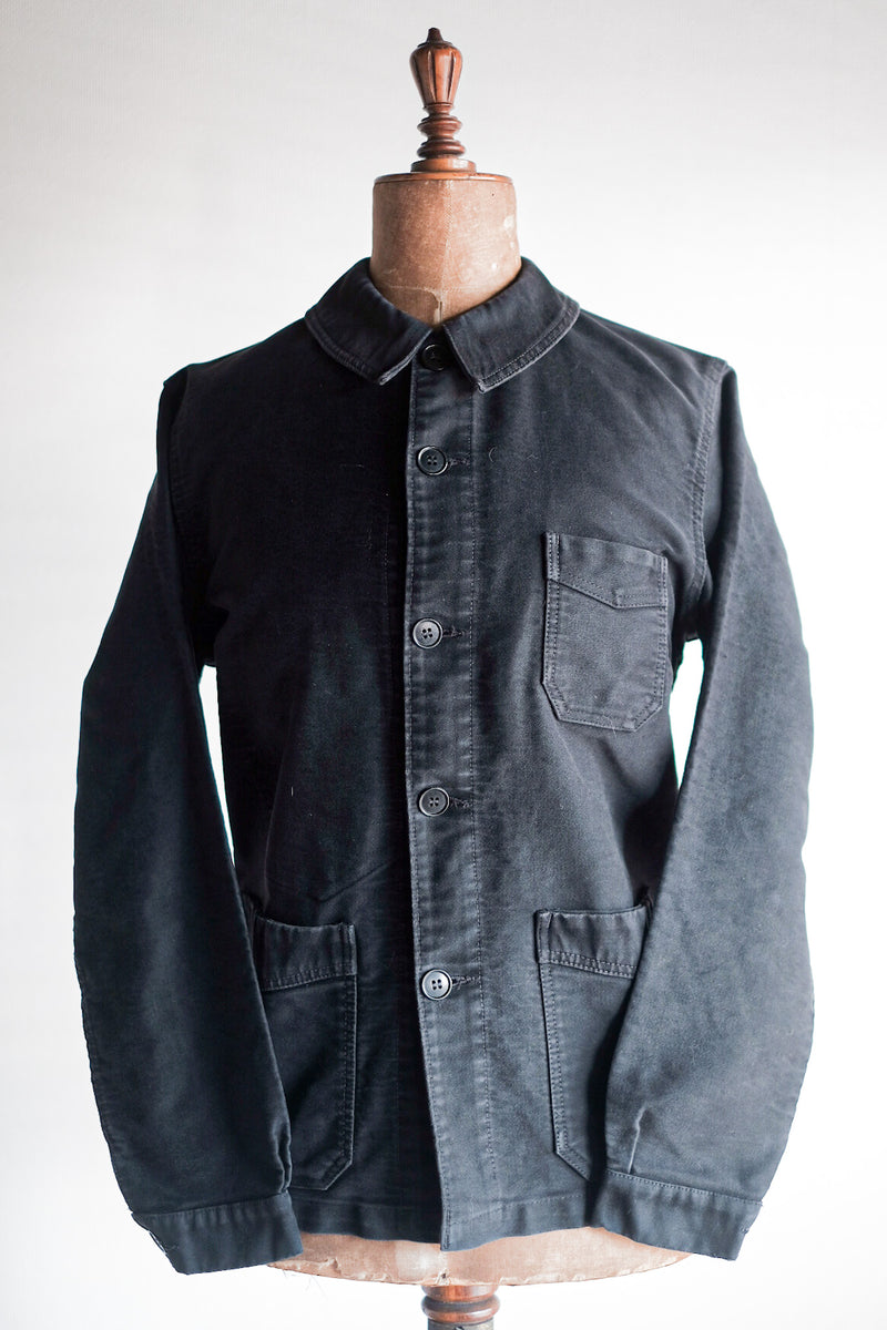 50's] French Vintage Black Moleskin Work Jacket – VIEUX ET NOUVEAU