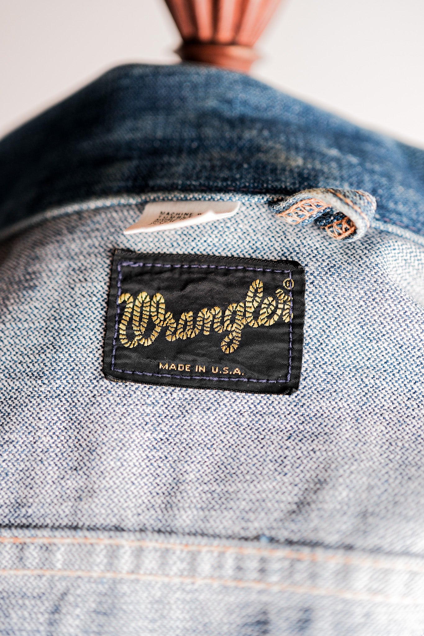 人気満点Wranglerヴィンテージデニムジャケット　USA 製 LONG ジャケット・アウター