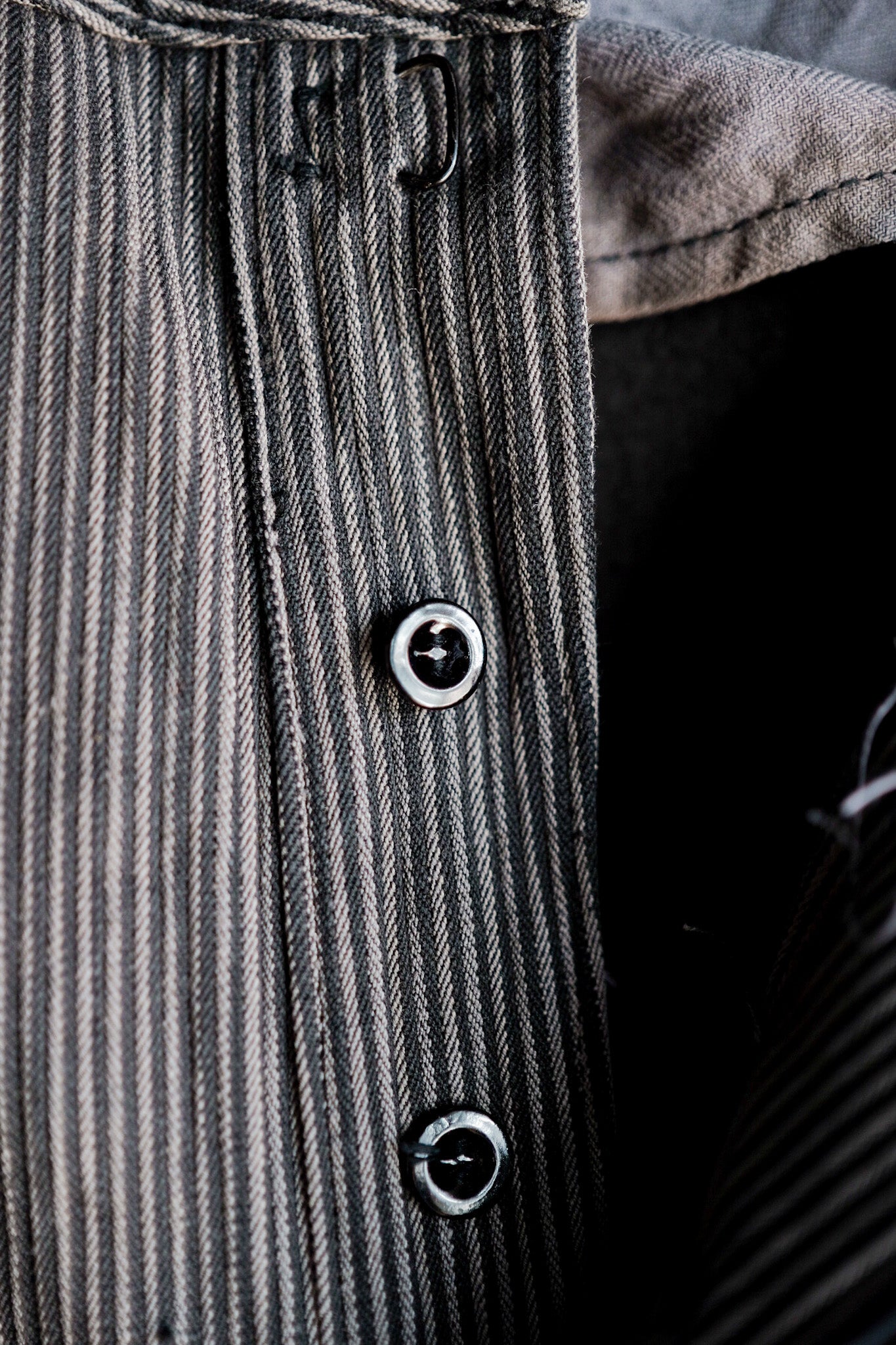 ［~30's］French Vintage Cotton Pique Striped Work Pants "Dead Stock"