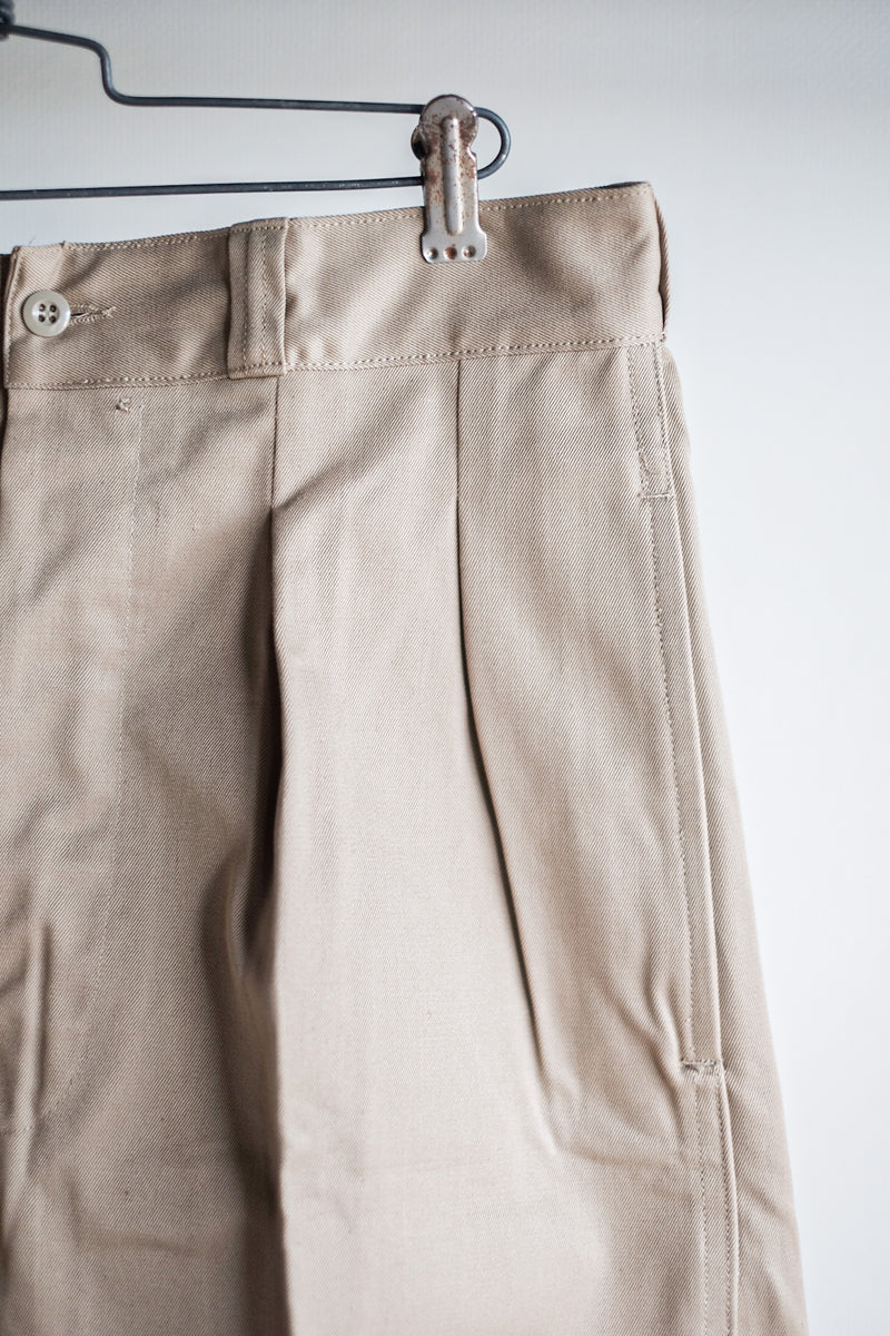 [~ 60's] กองทัพฝรั่งเศส M52 เสื้อกางเกงขนาดของ Chino ขนาด 80m "Dead Stock"