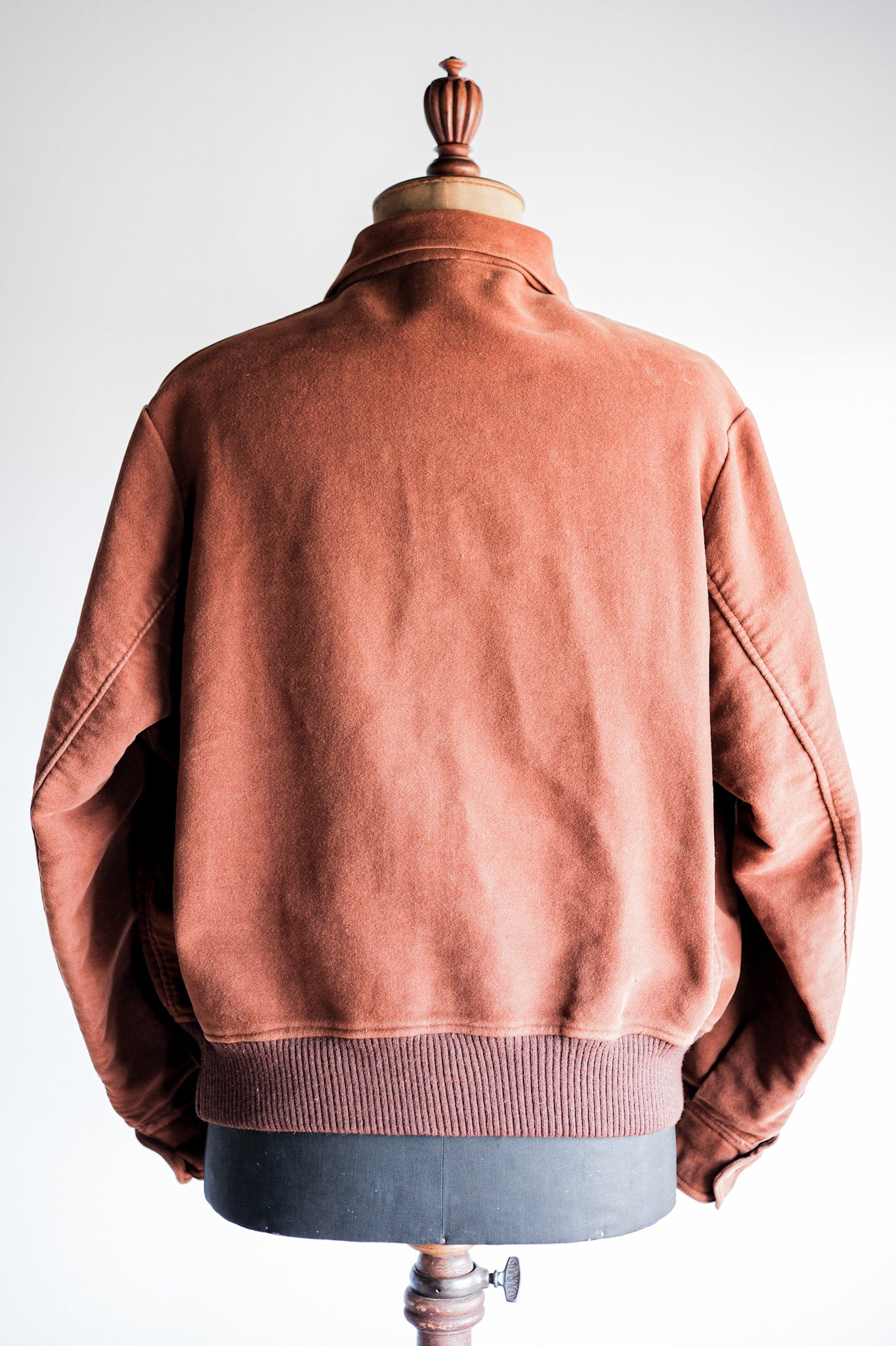 ［~40’s］French Vintage Brown Moleskin Cyclist Jacket