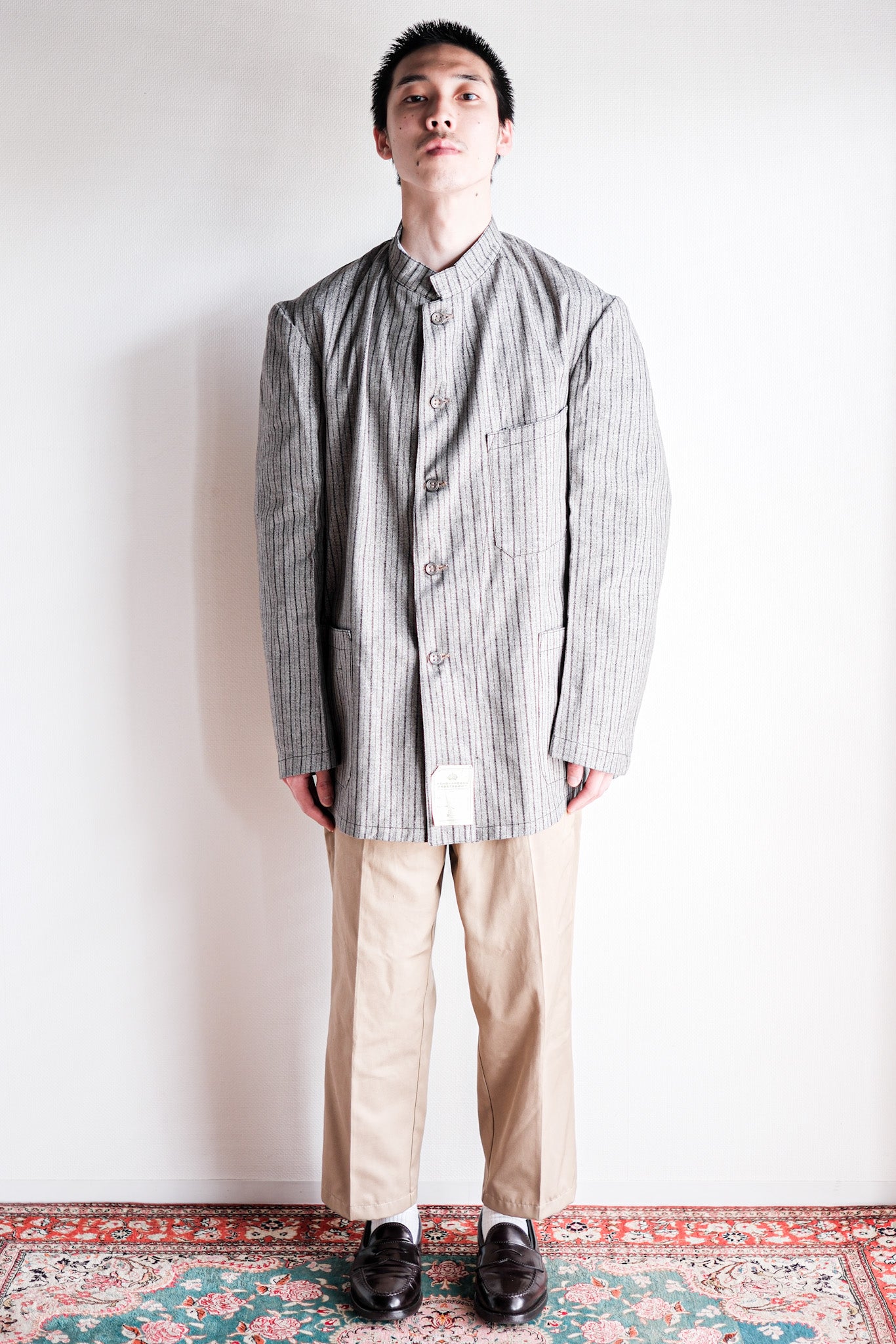 ［~40’s］Swedish Army Stand Collar Hospital Jacket “Dead Stock”