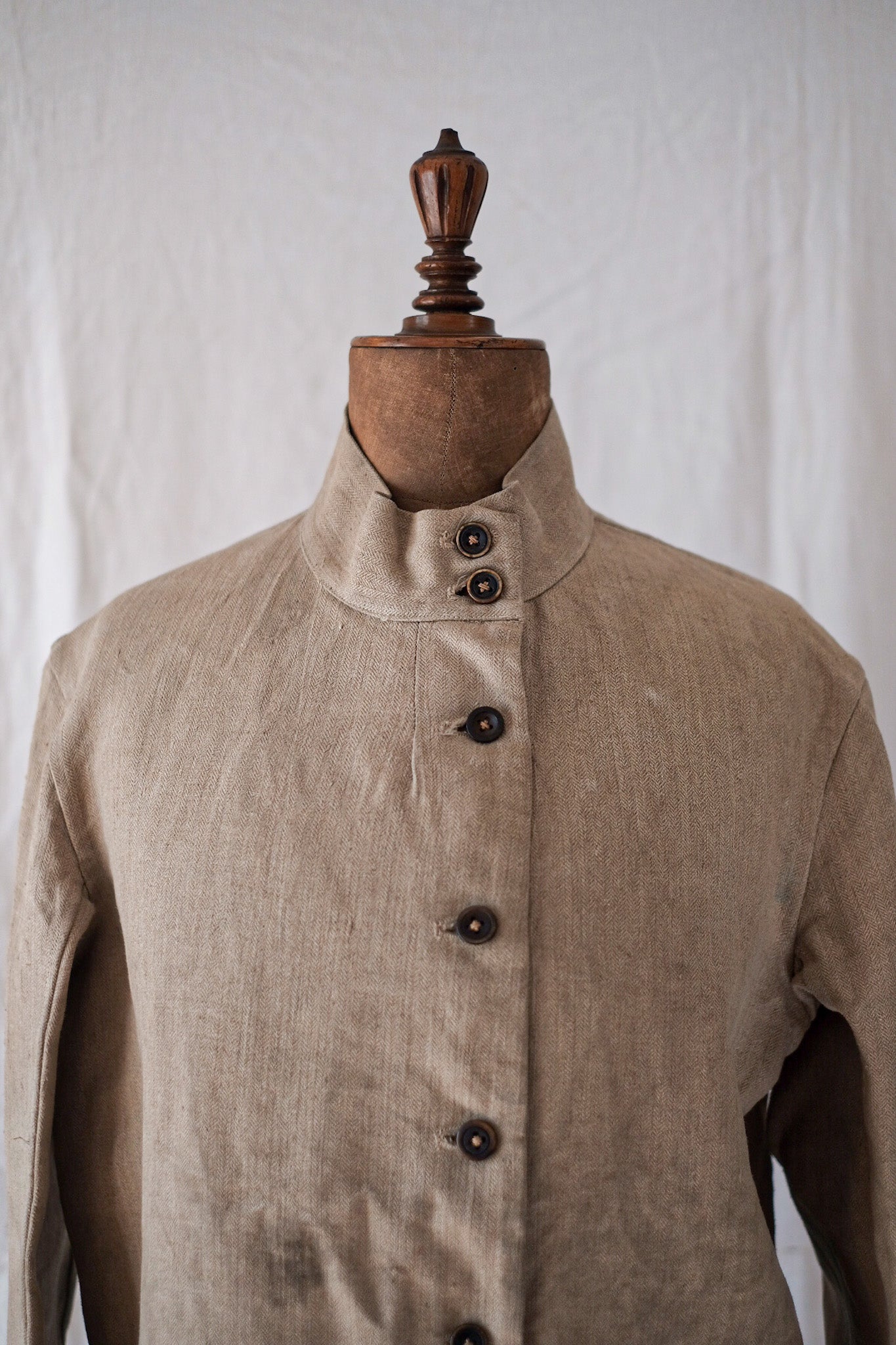 10's] French Army WW1 Linen HBT Bourgeron Jacket