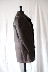 [~ 40's] เสื้อคลุมหนัง Horsehide วินเทจฝรั่งเศส