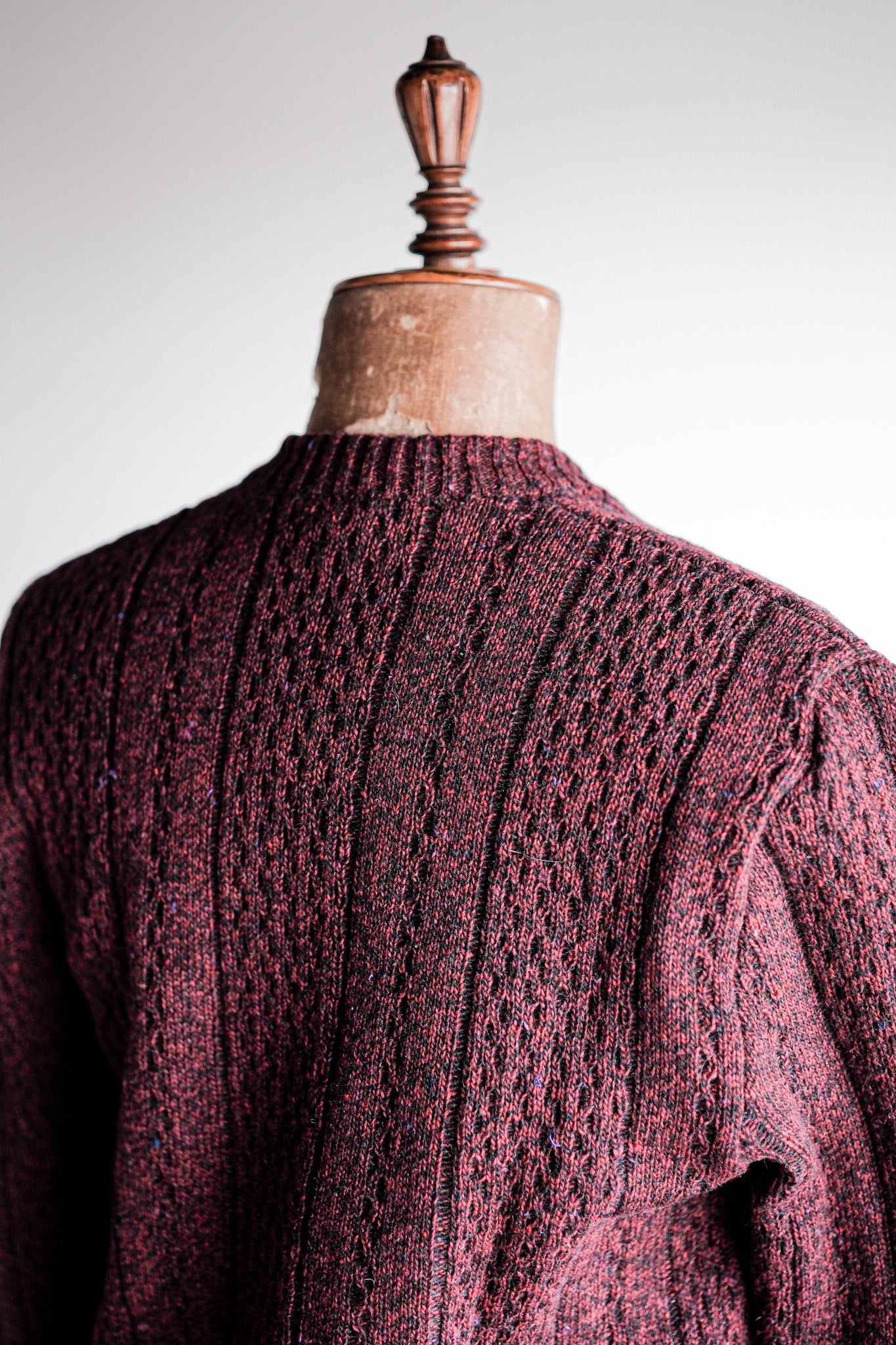 【~60's】French Vintage V-neck Wool Sweater "Dead Stock"