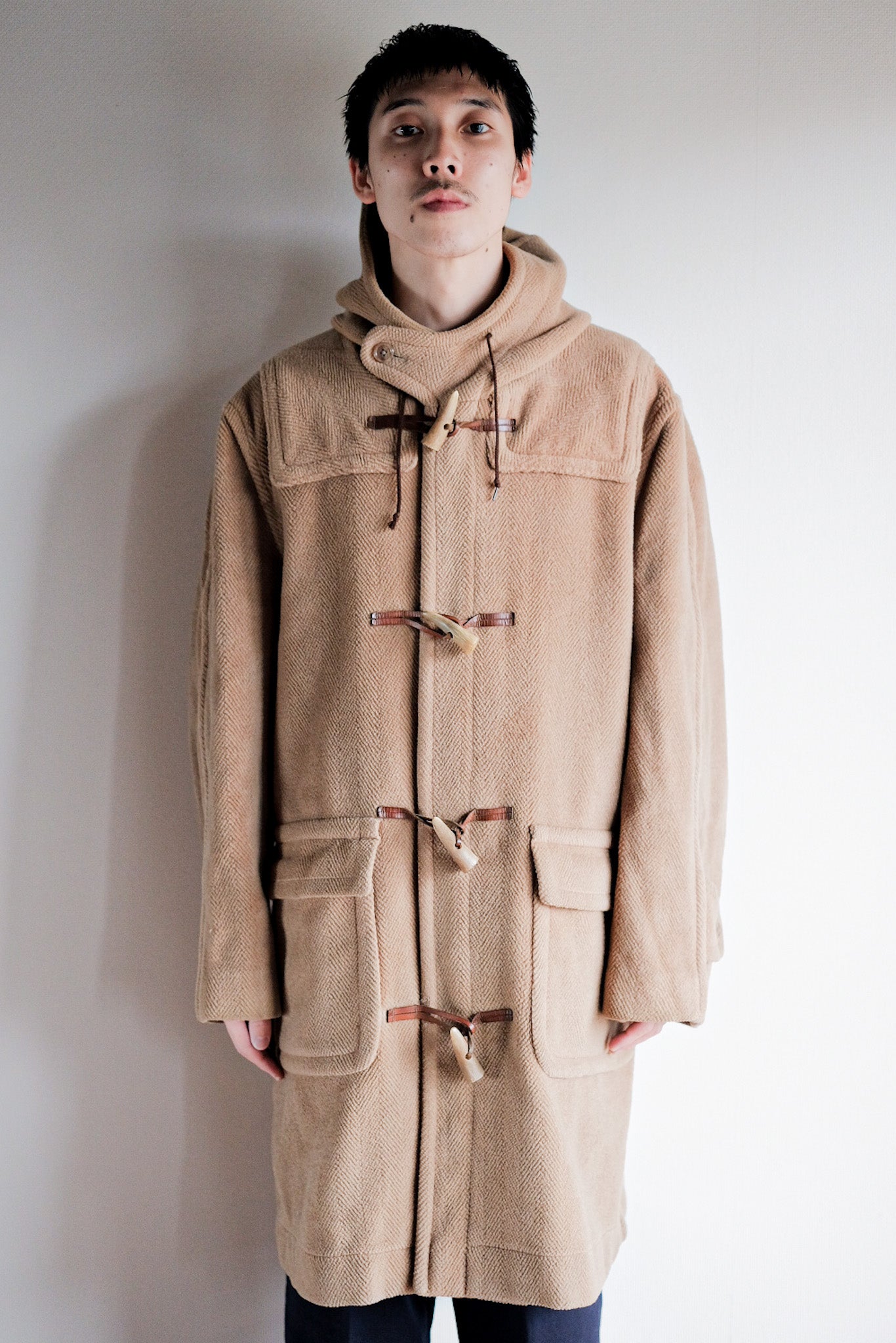 [〜80年代]舊英格蘭的羊毛行李外套，由逆時室“ Moorbrook”製成