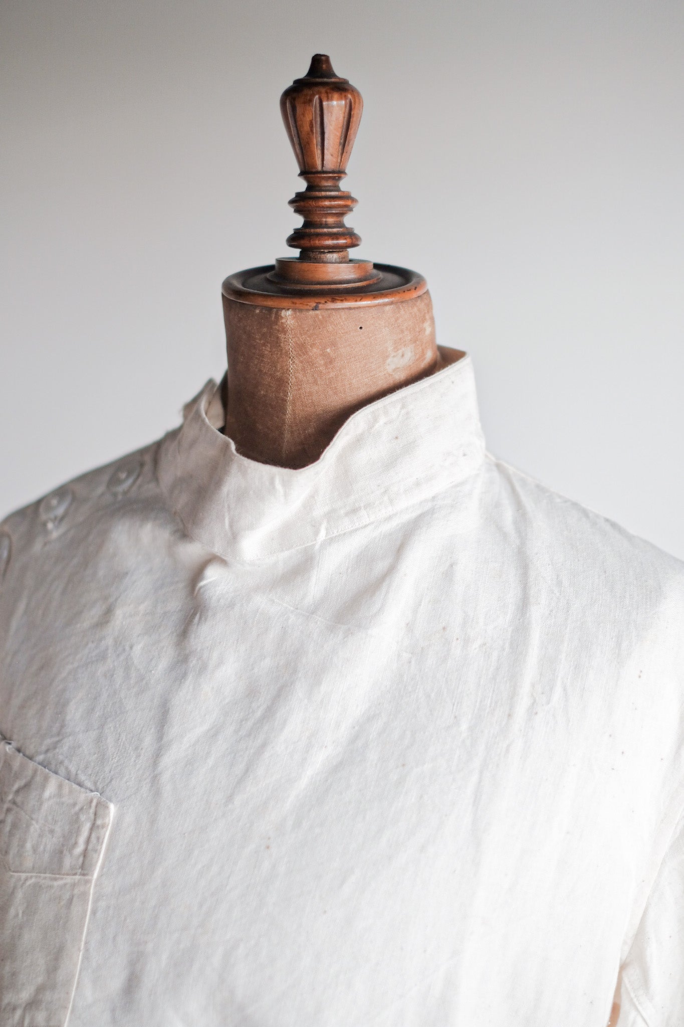 ［~50's］French Army Linen Jacket Hospital Military "Dead Stock"