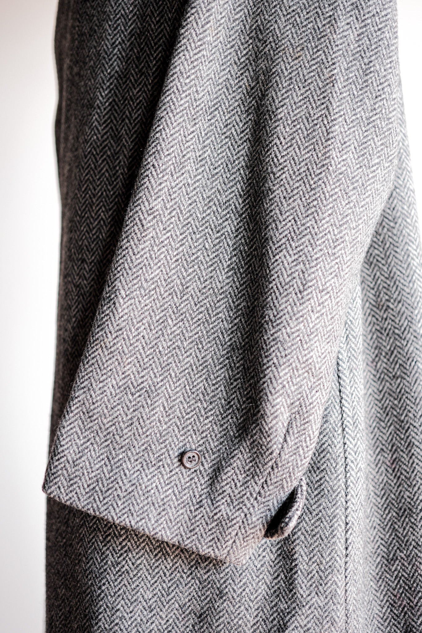 ［~90's］Vintage Burberry's Single Raglan Balmacaan Coat Size.54REG "SHETLAND TWEED"