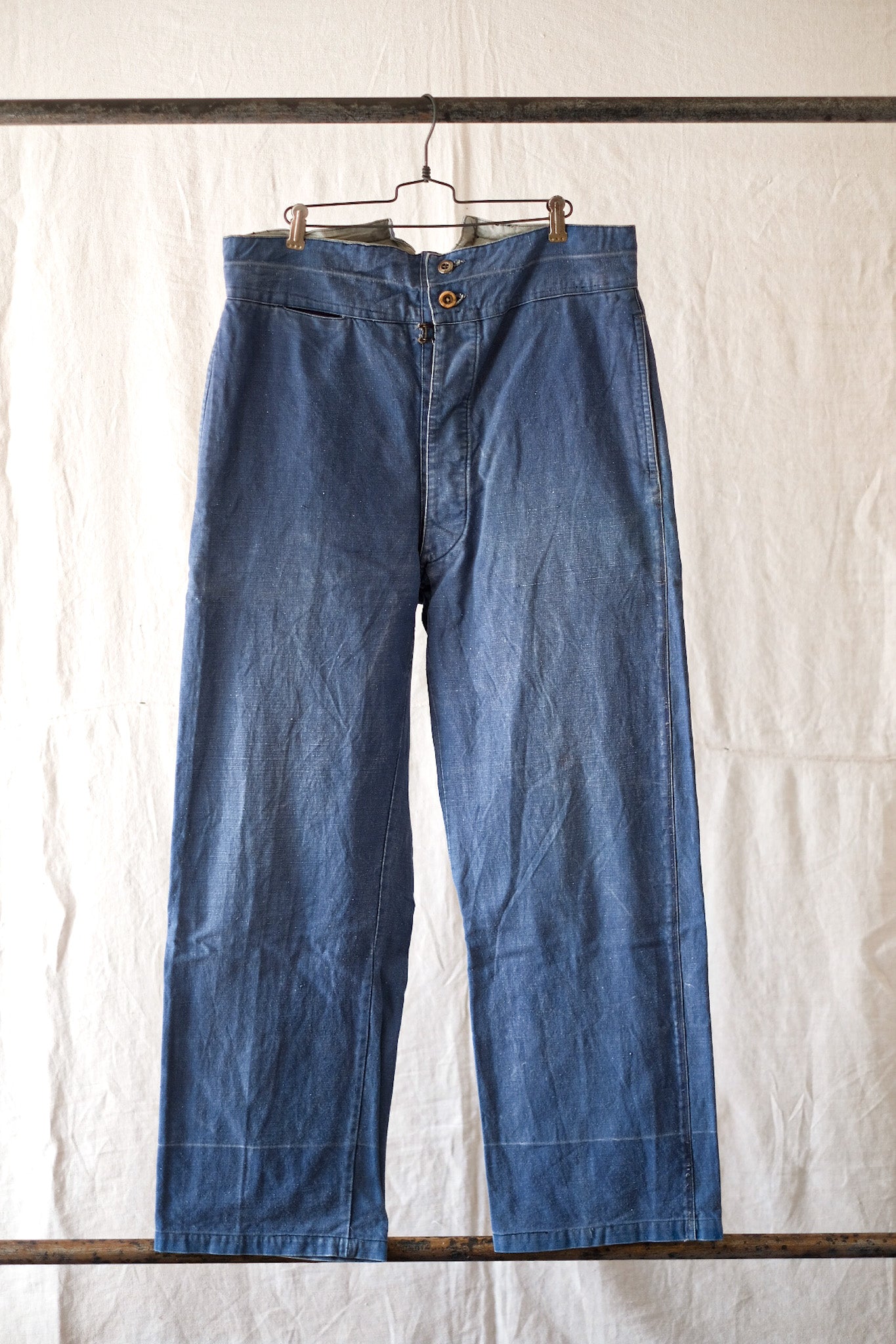 [〜30年代]法國復古靛藍Metis工作褲