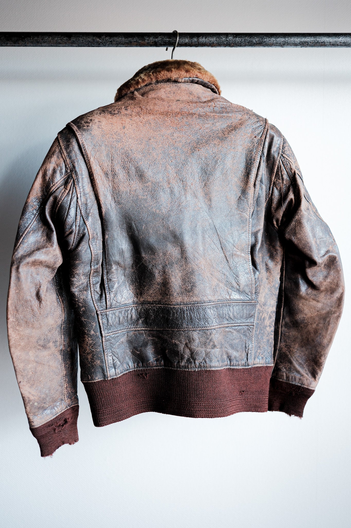 40's] U.S.NAVY M-422A Leather Flight Jacket