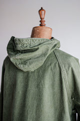 [~ 60's] ผ้าฝ้ายสีเขียววินเทจอังกฤษ smock "Blacks of Greenock"