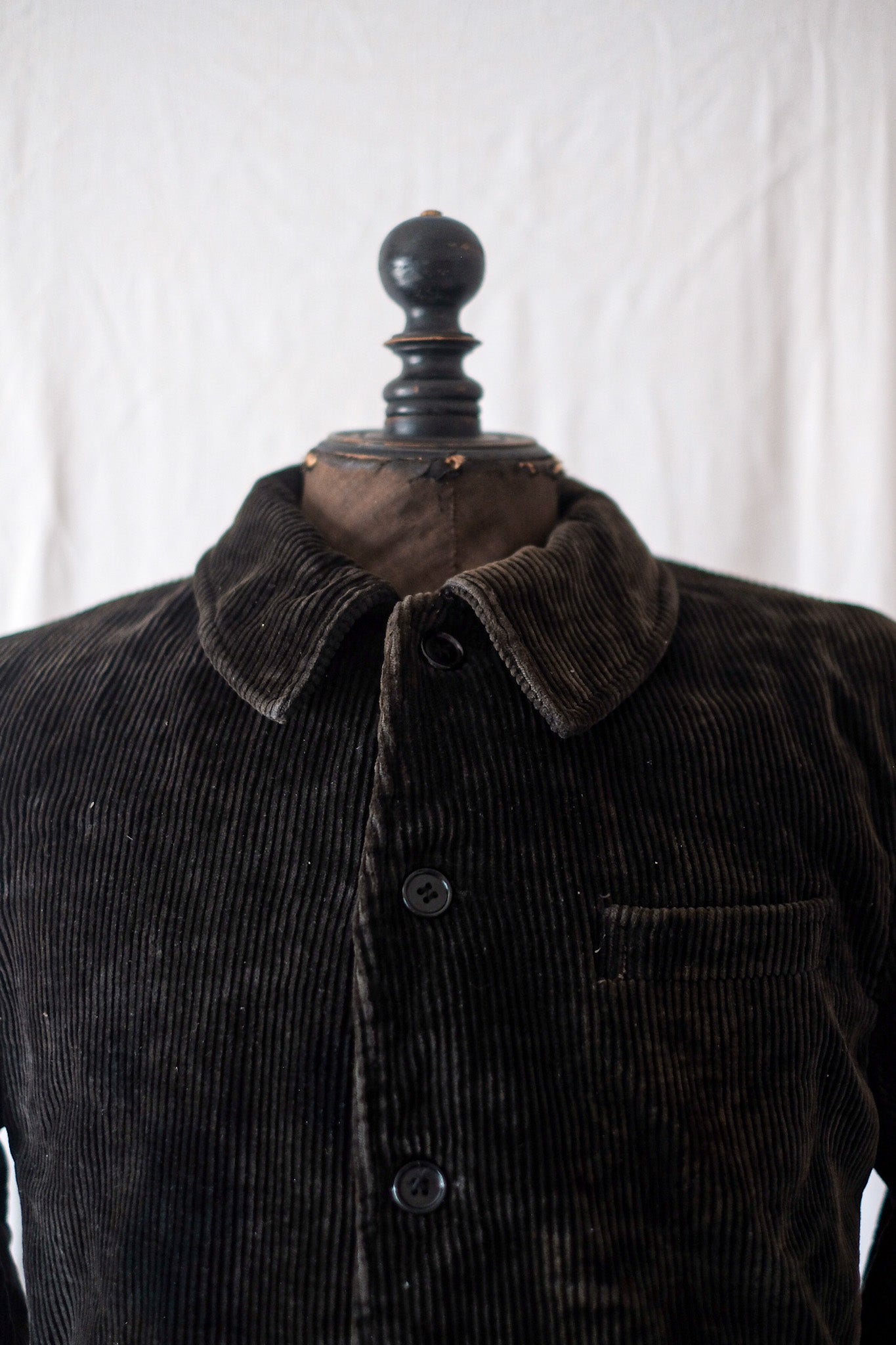 [〜50年代]法國復古深棕色燈芯絨夾克