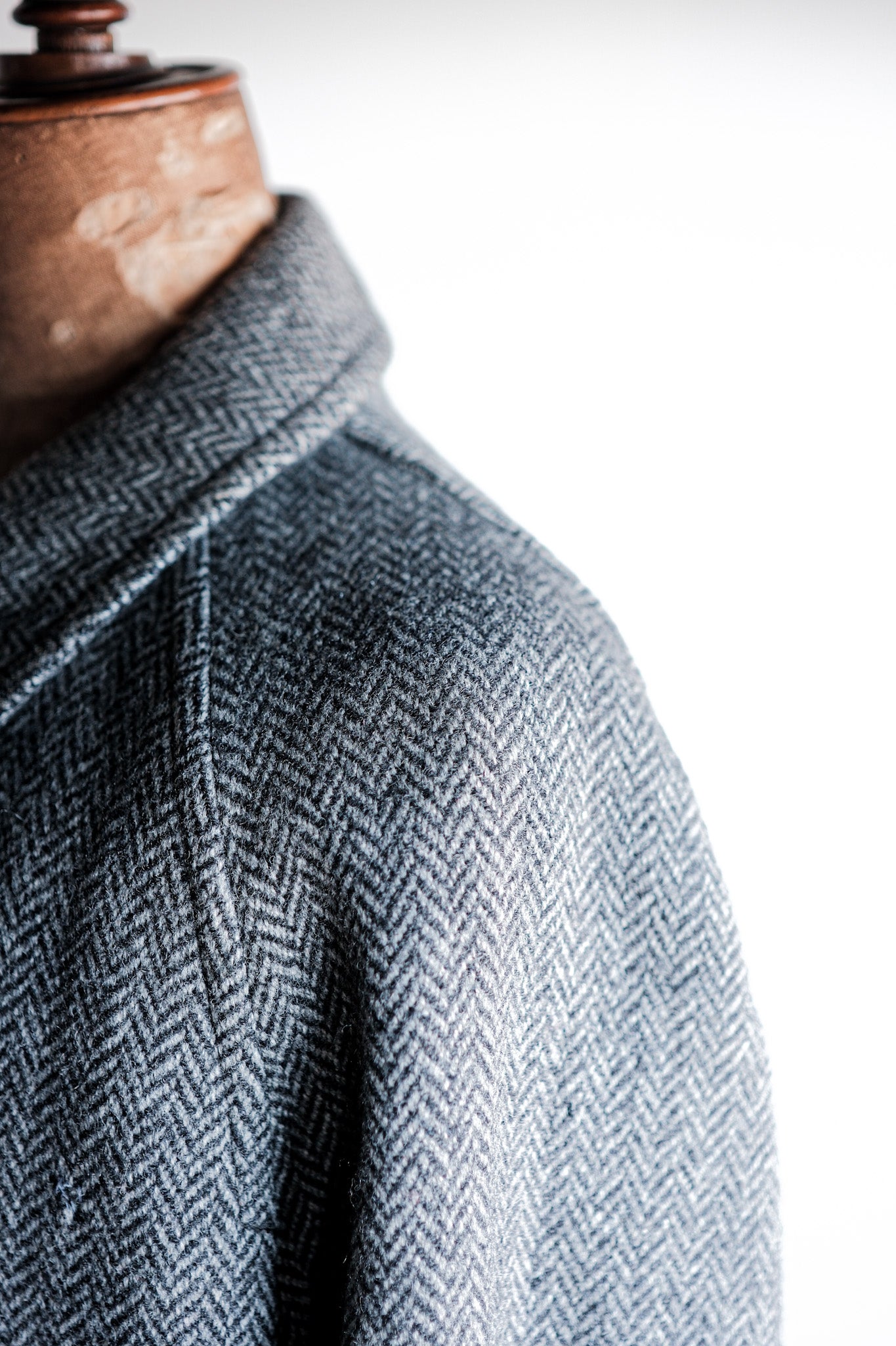 ［~90's］Vintage Burberry's Single Raglan Balmacaan Coat Size.54REG "SHETLAND TWEED"