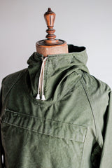 [~ 60's] ผ้าฝ้ายสีเขียววินเทจอังกฤษ smock "Blacks of Greenock"